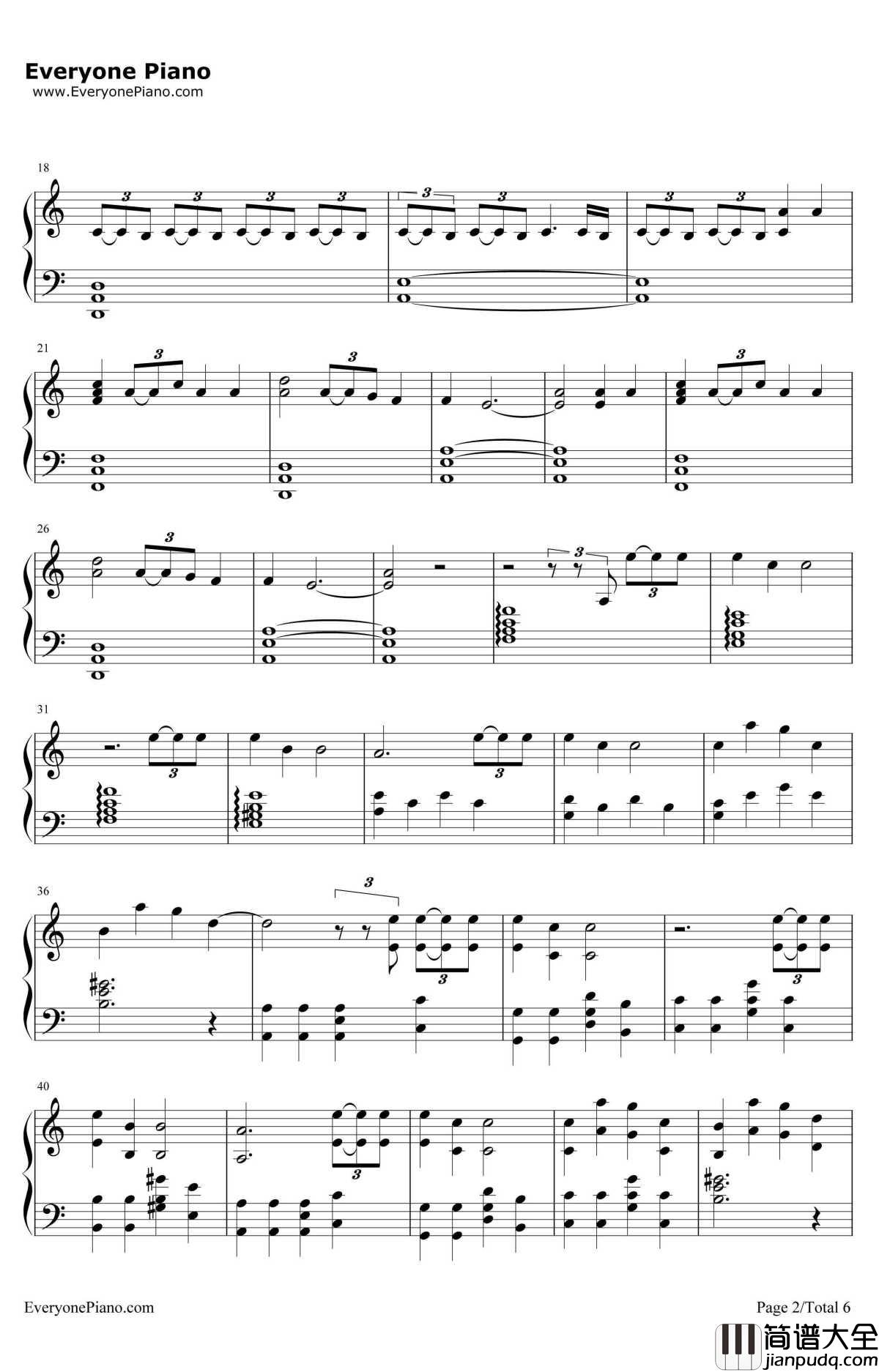 Stressed_Out钢琴谱_TwentyOnePilots