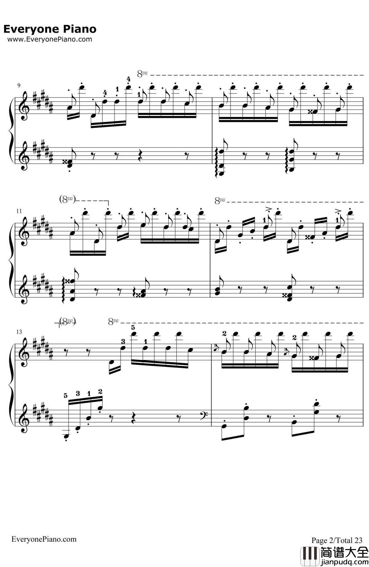 钟钢琴谱__李斯特