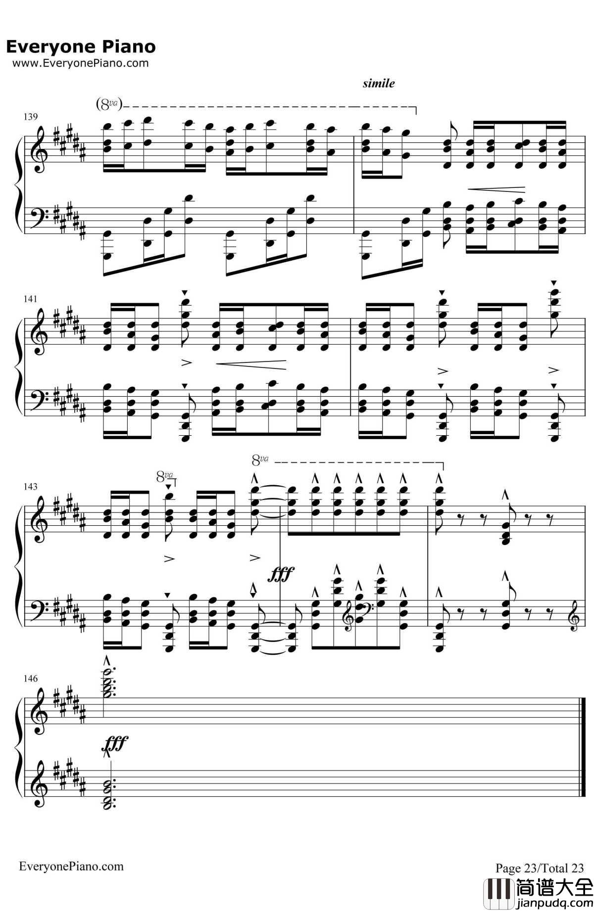 钟钢琴谱__李斯特