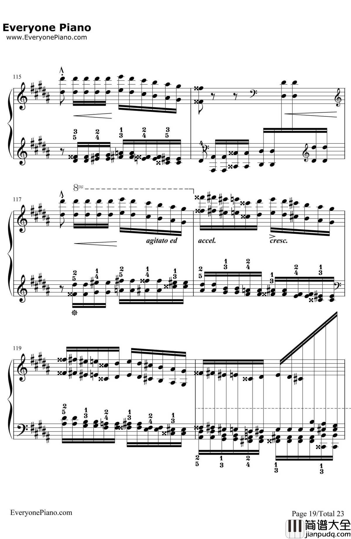 钟钢琴谱__李斯特