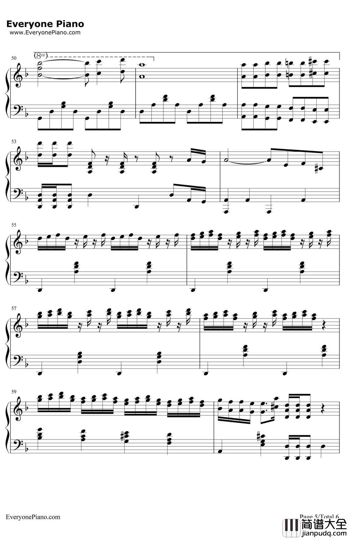 托卡塔曲钢琴谱_理查德克莱德曼