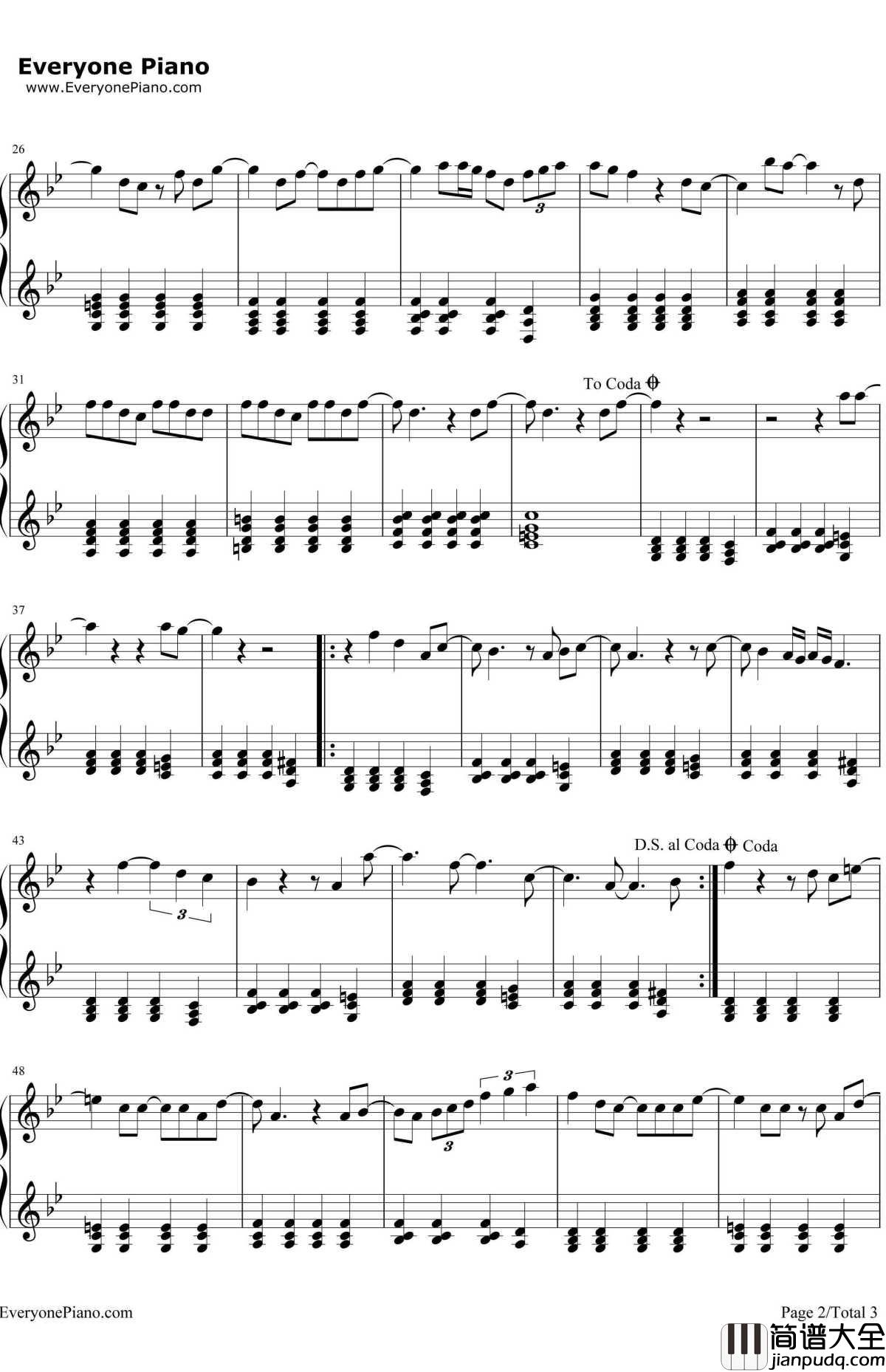 Love_Song钢琴谱_SaraBareilles