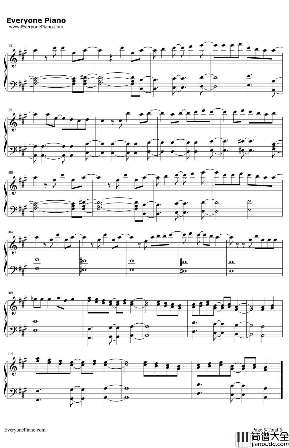 さよならバイスタンダー钢琴谱_YUKI_TV动画_三月的狮子_OP2