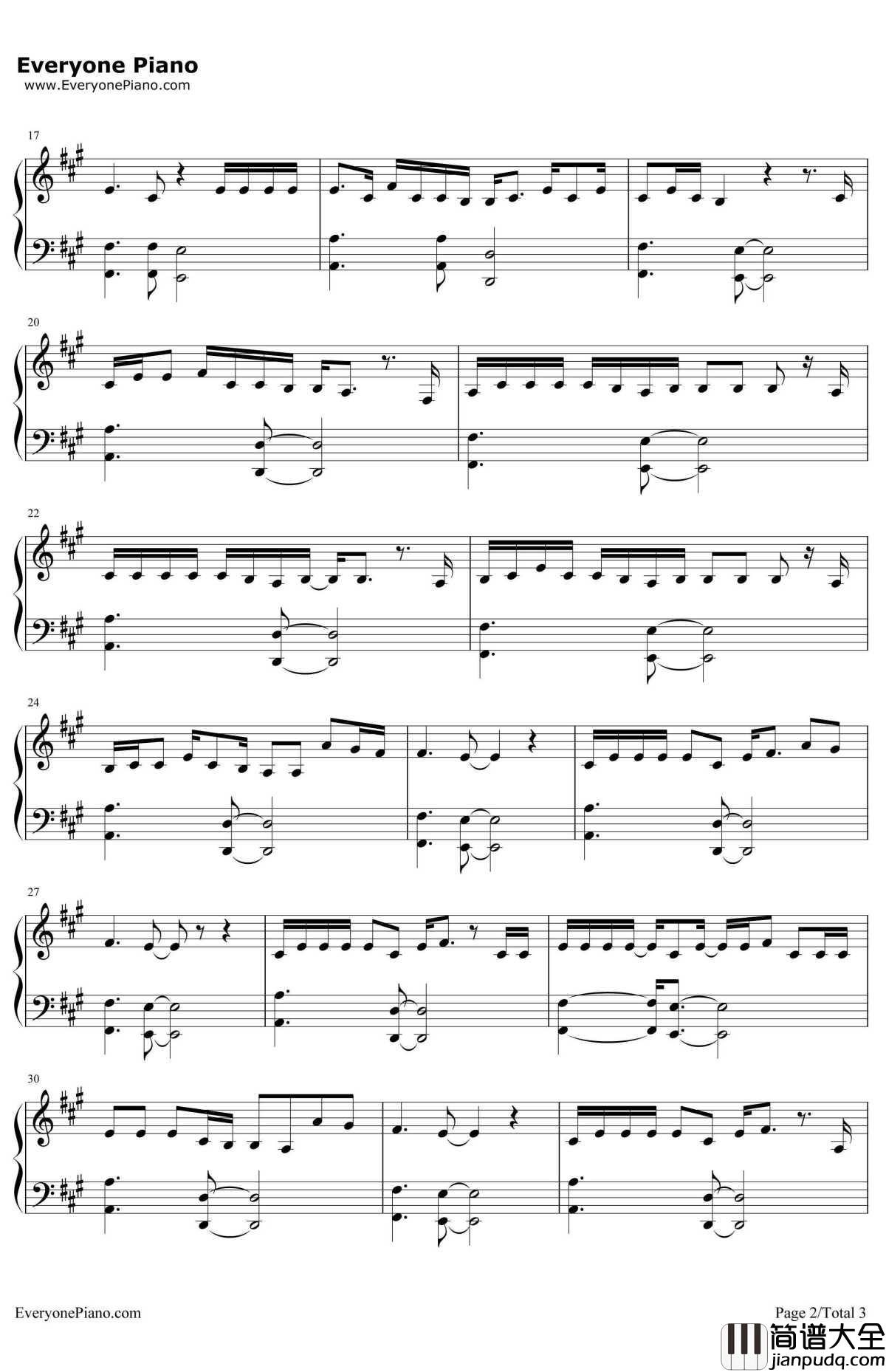 Heavy钢琴谱_LinkinParkKiiara