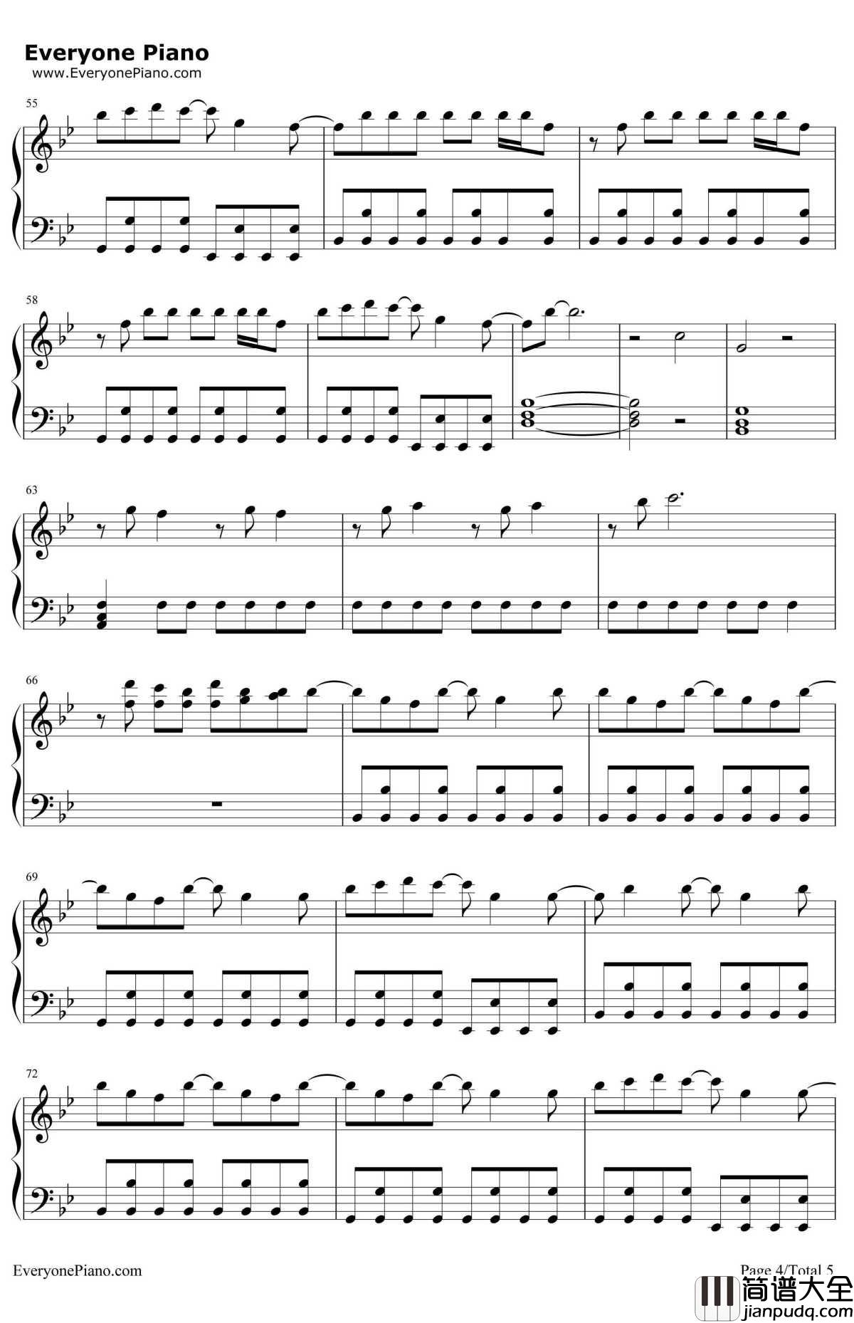 Roar(灵魂咆哮)钢琴谱_KatyPerry