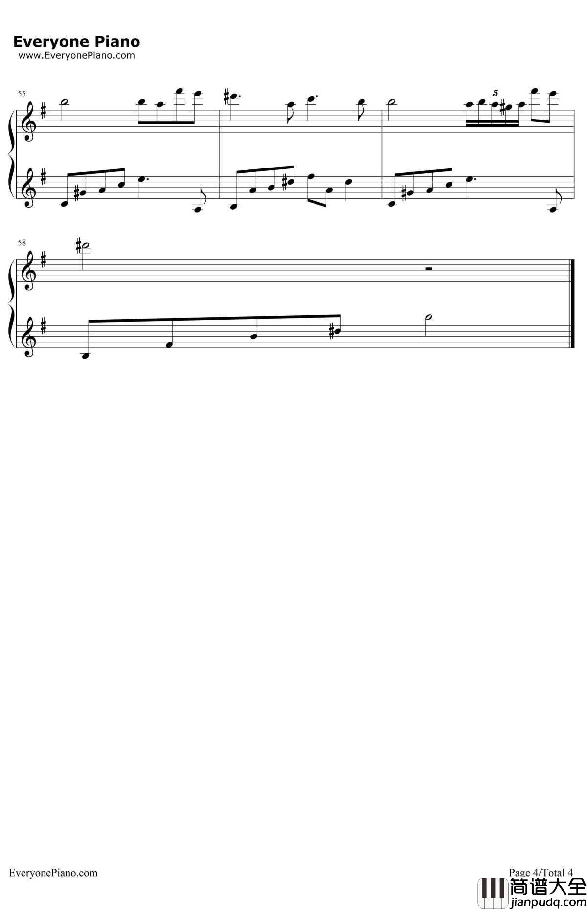 梦的传说钢琴谱_理查德•克莱德曼