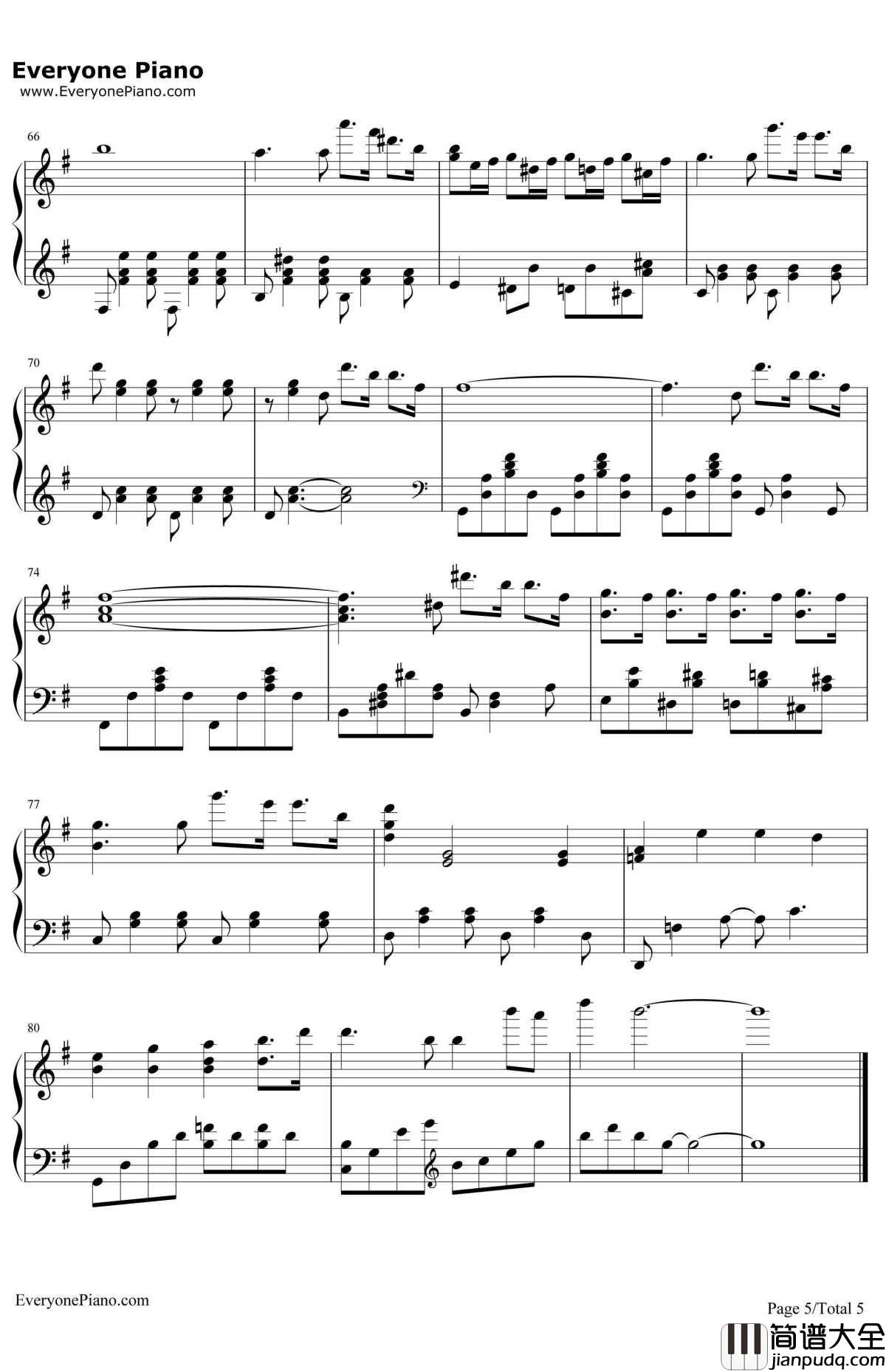 Your_Autumn_Scene钢琴谱_李闰珉_Yiruma