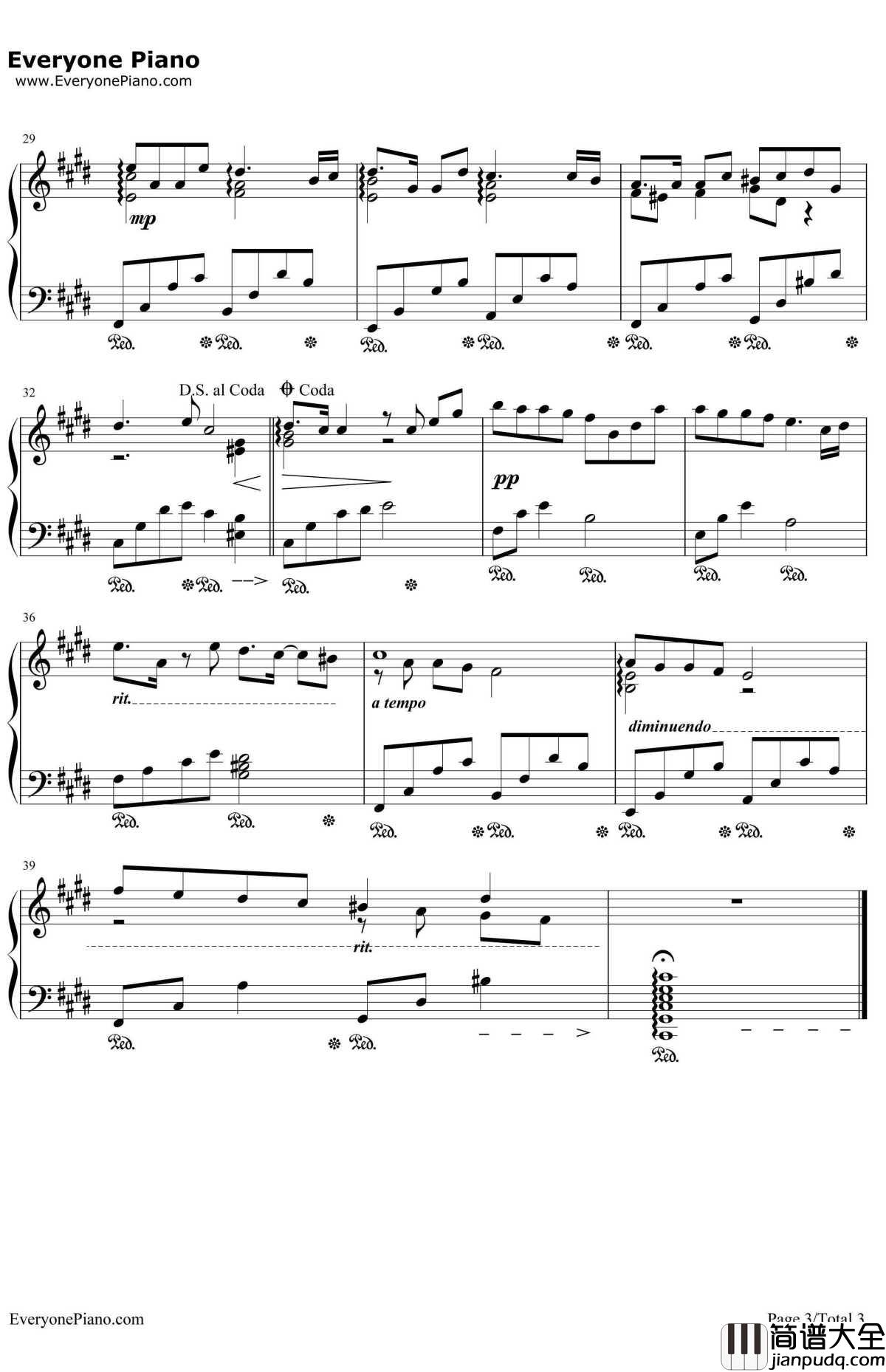 爱的天国钢琴谱_王心凌__天国的嫁衣_片尾曲