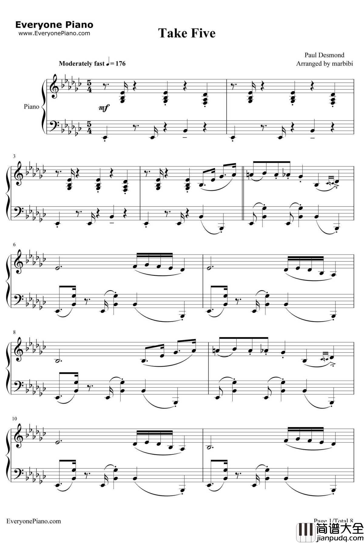 Take_Five钢琴谱_PaulDesmond
