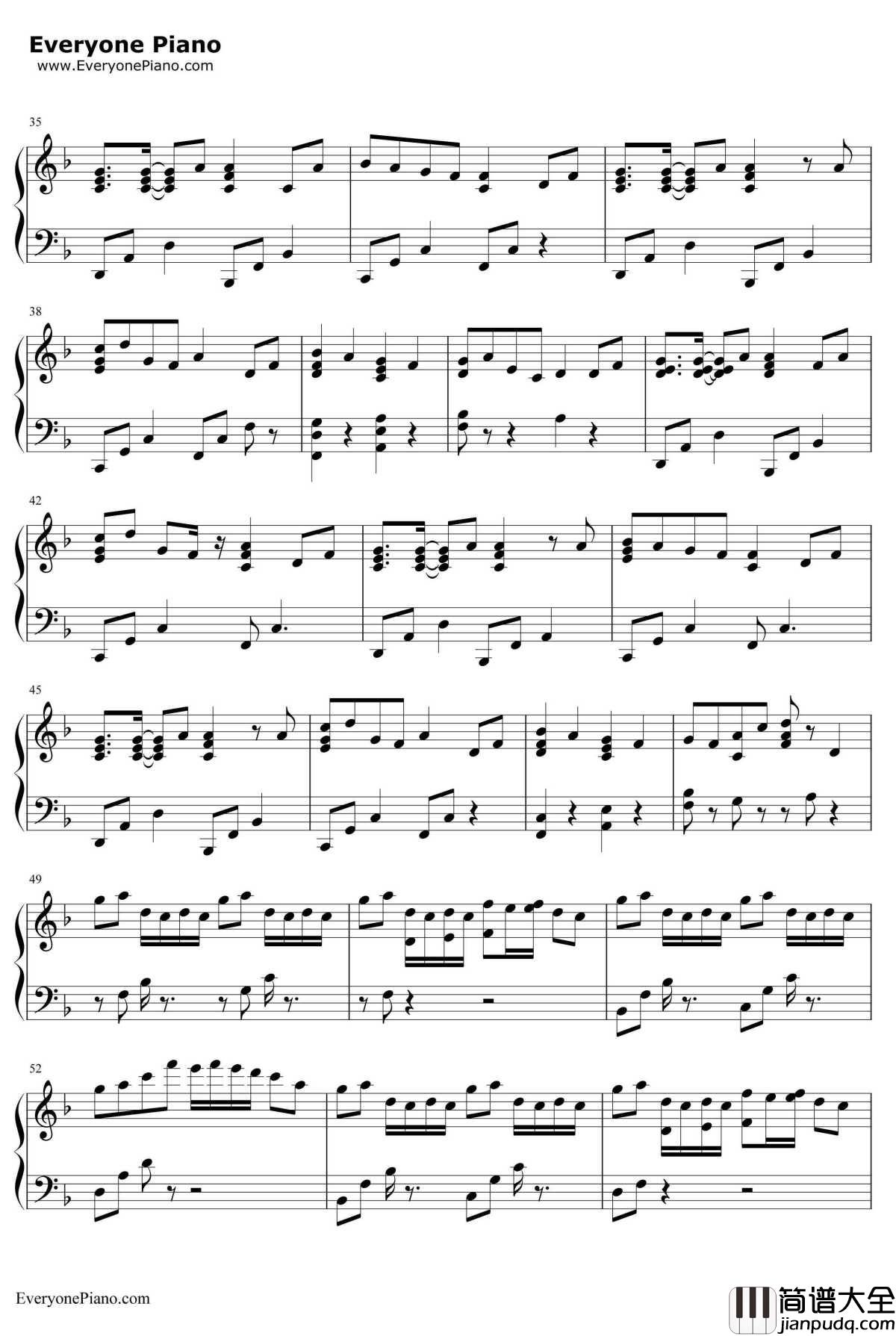 千本樱钢琴谱_初音ミク_慢速版