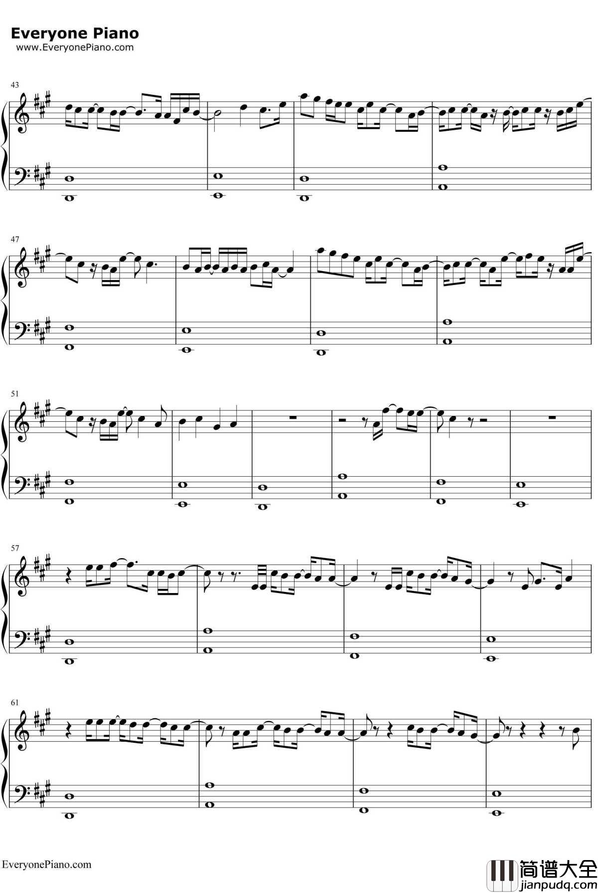 Kiss_Me_Slowly钢琴谱_Parachute