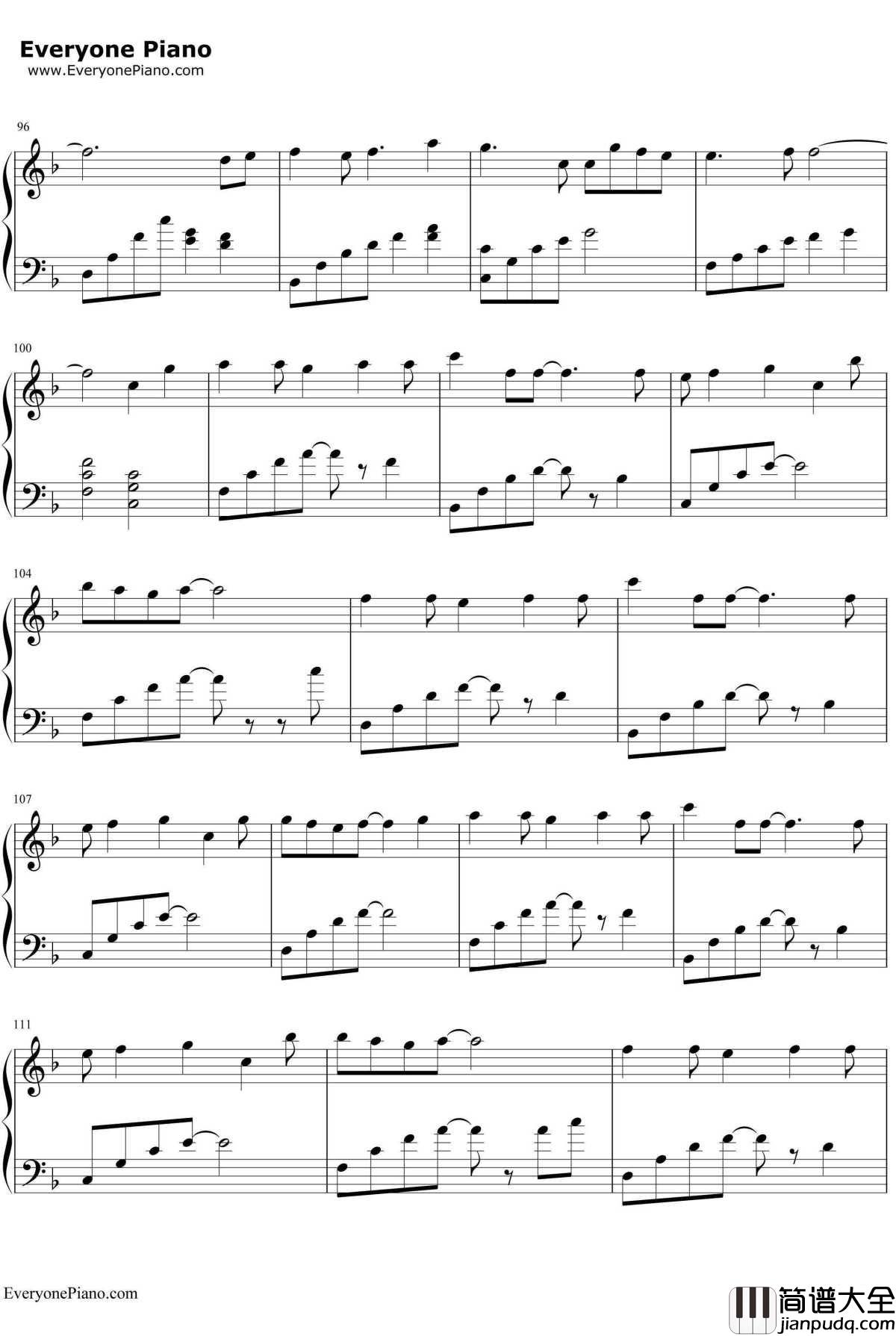 Letter_song钢琴谱_Doriko_致十年后的我_初音ミク