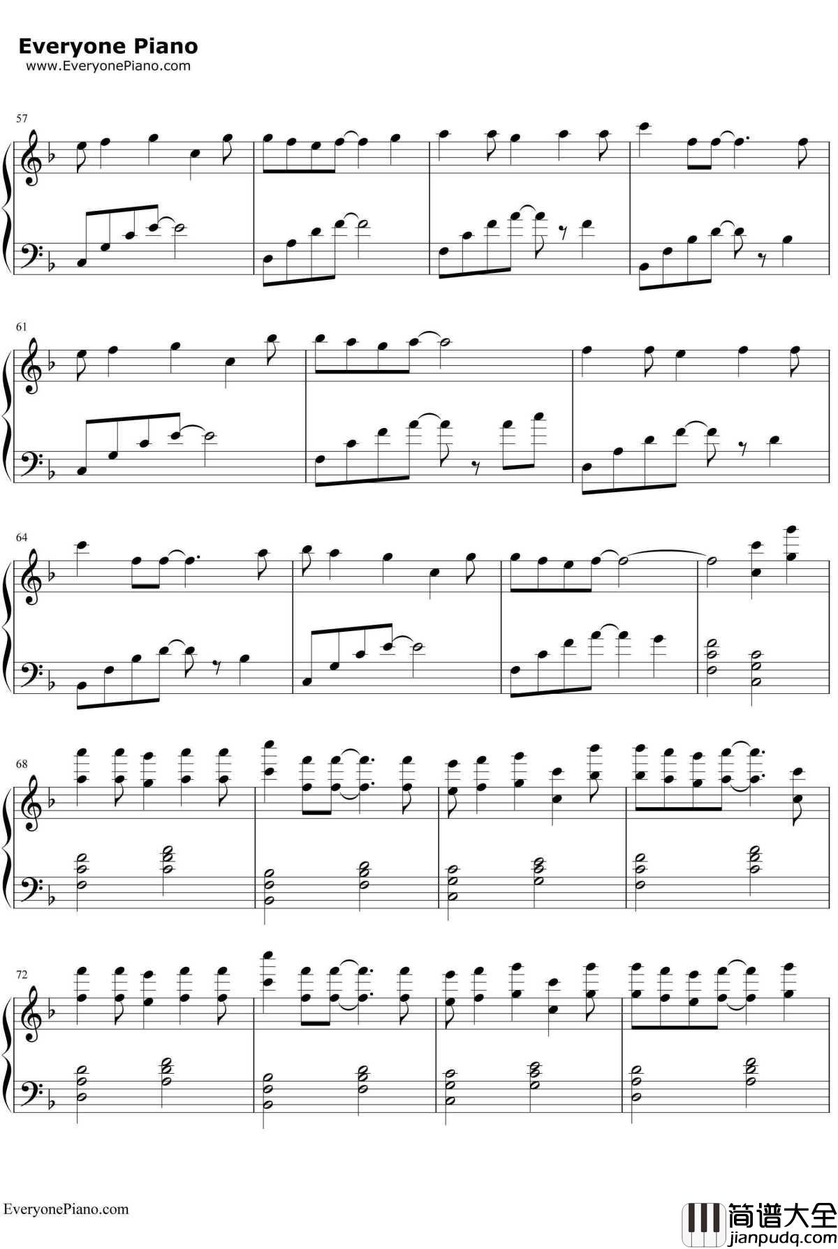 Letter_song钢琴谱_Doriko_致十年后的我_初音ミク