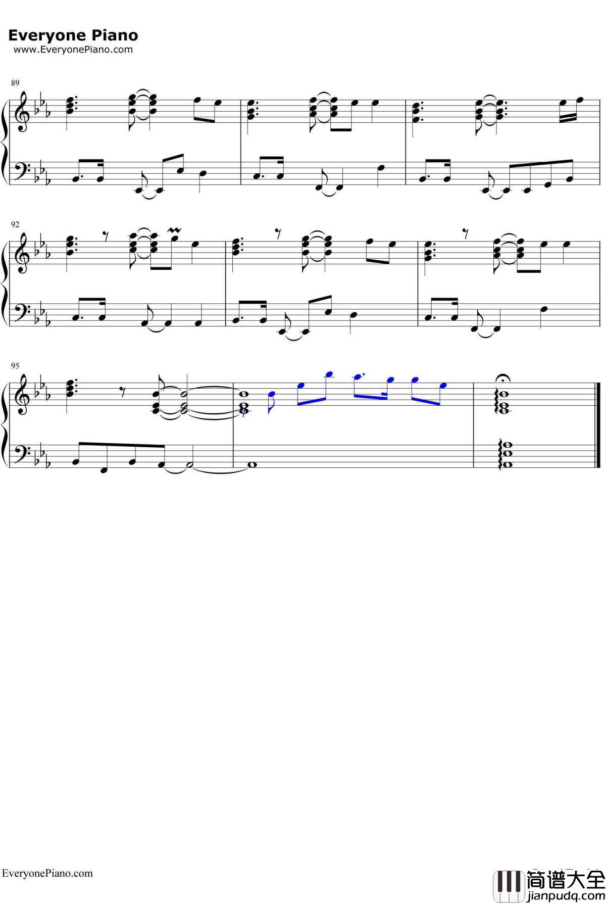 青いベンチ钢琴谱_テゴマスTegomass_テゴマス