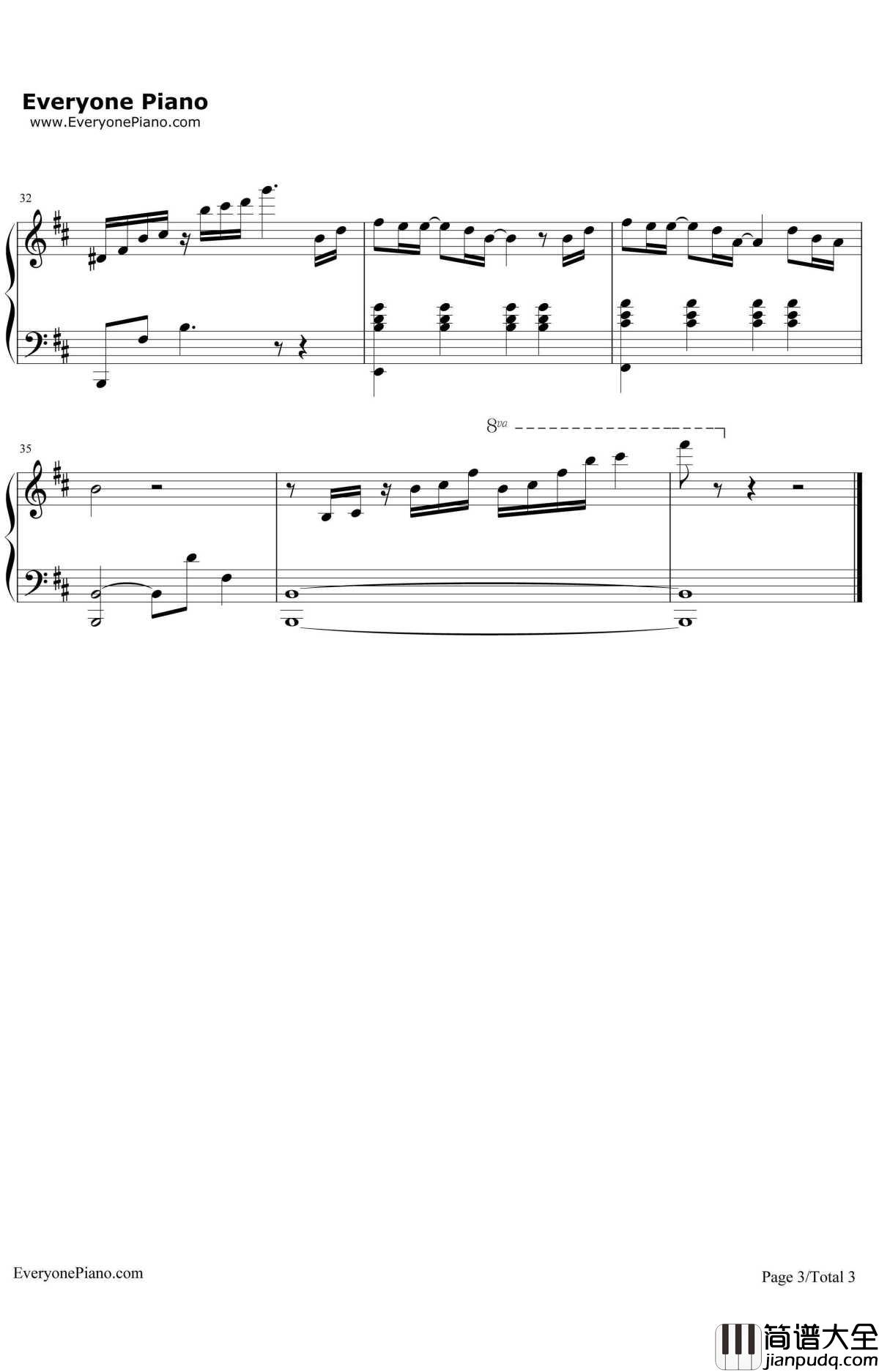 默钢琴谱_周杰伦那英_中国好声音第四季