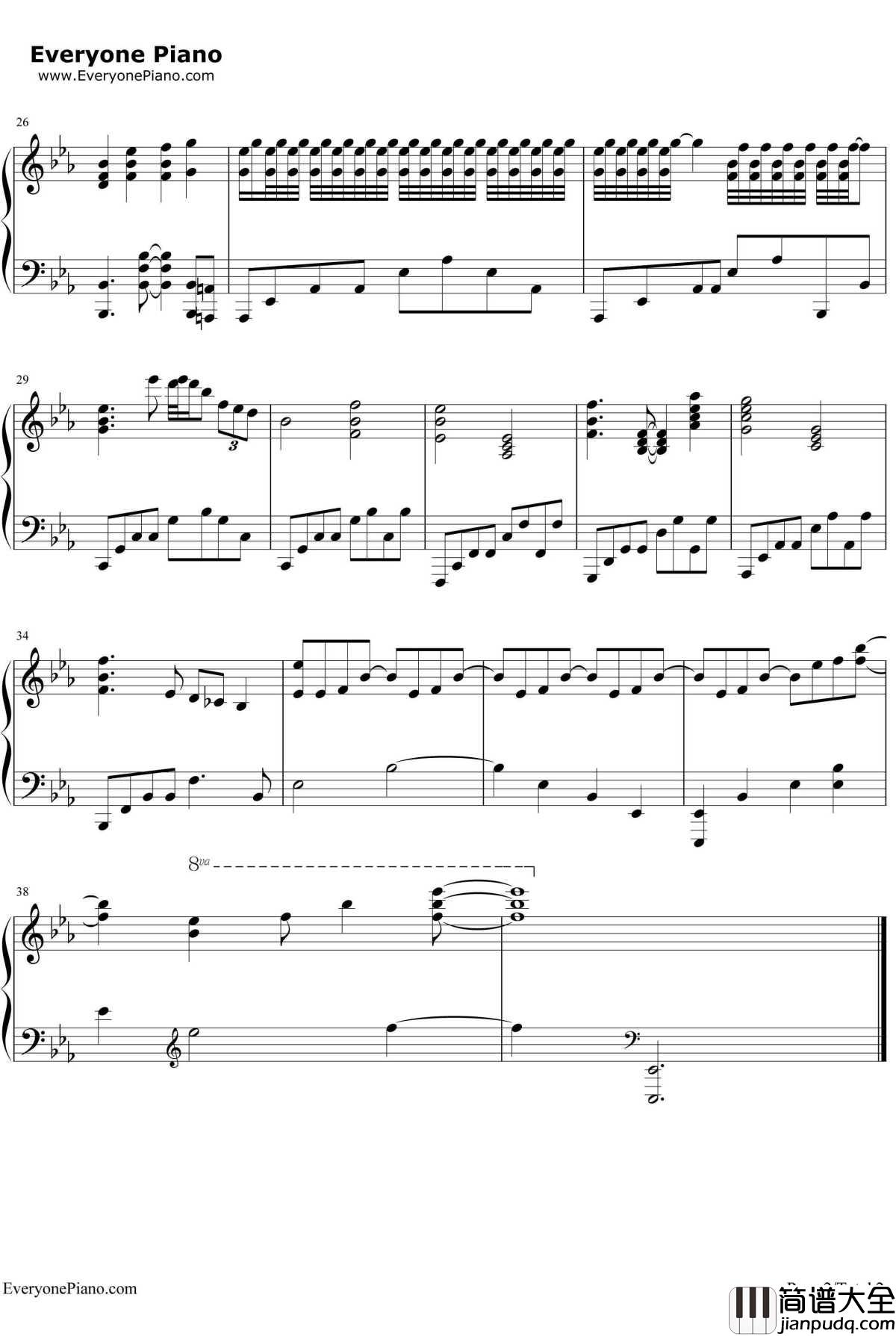 Tell_Your_World钢琴谱_初音ミク