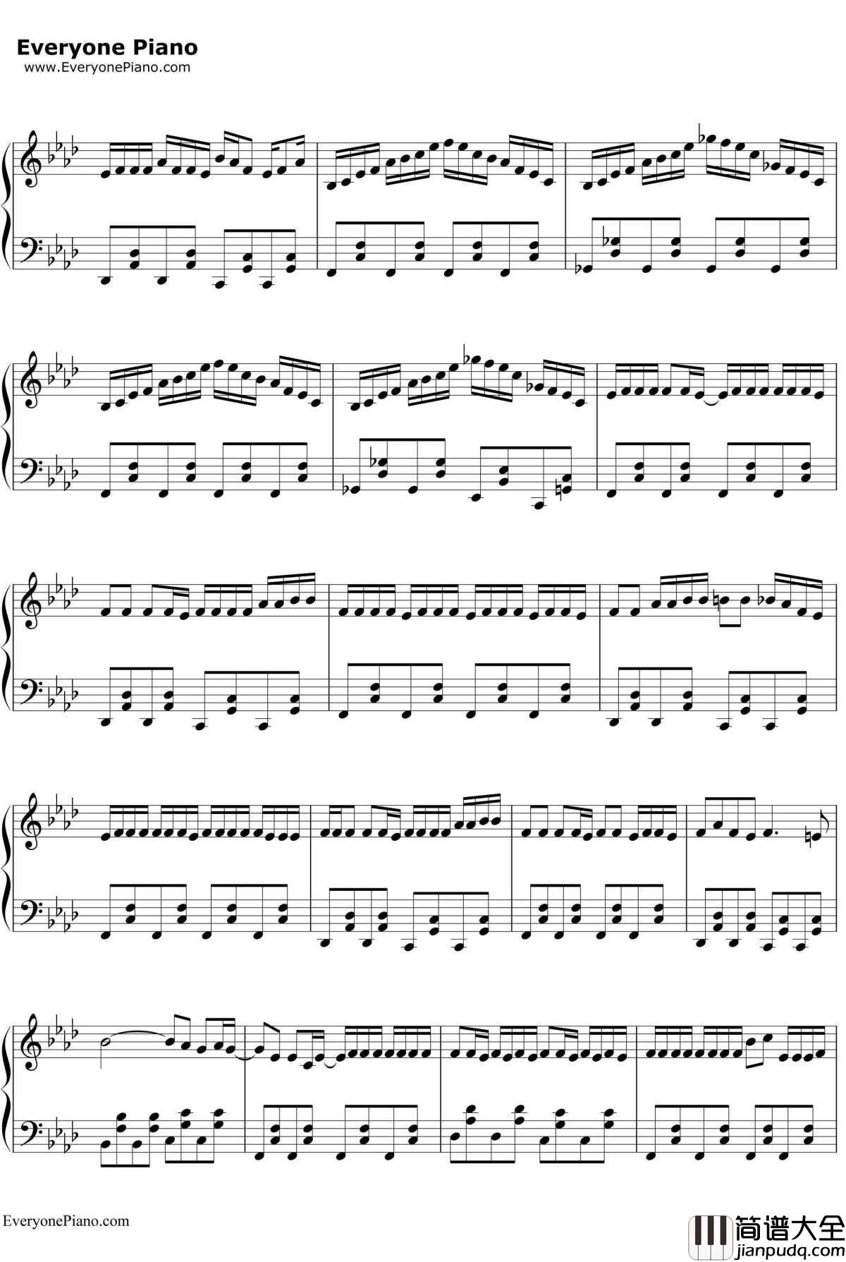 脳漿炸裂ガール钢琴谱_初音ミクGUMI_脑浆炸裂女孩