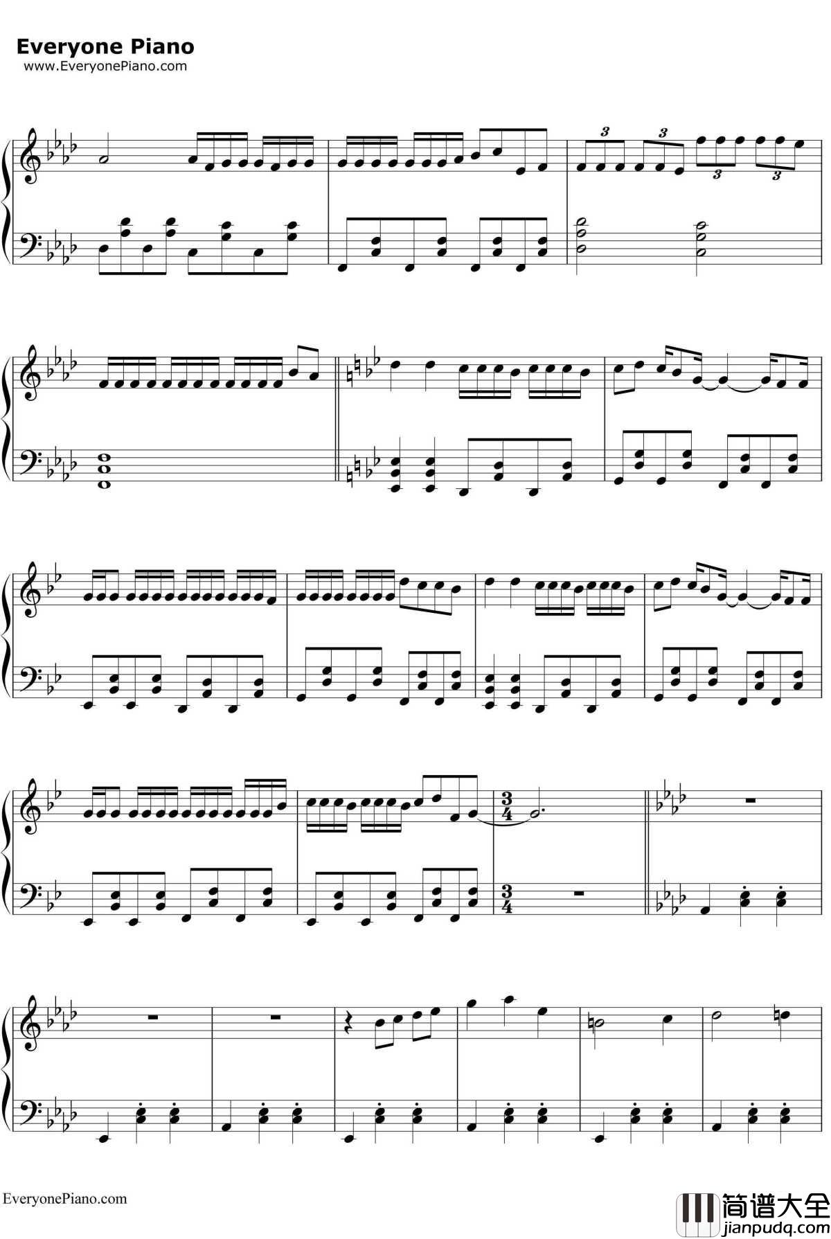 脳漿炸裂ガール钢琴谱_初音ミクGUMI_脑浆炸裂女孩