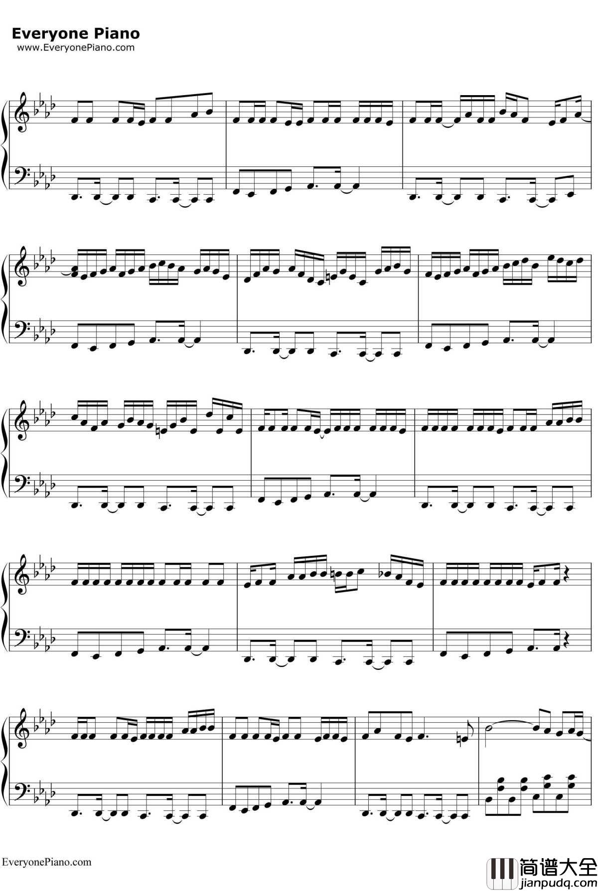 脳漿炸裂ガール钢琴谱_初音ミクGUMI_脑浆炸裂女孩