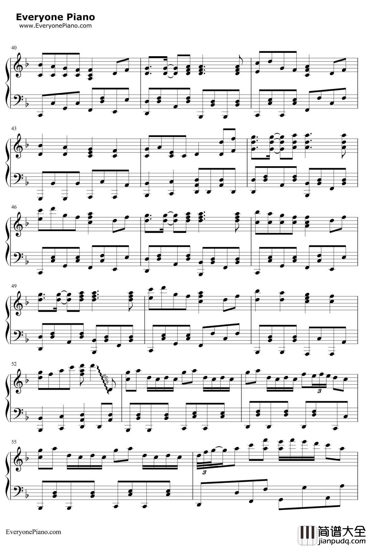 千本樱钢琴谱_触手猴版本_带力度版