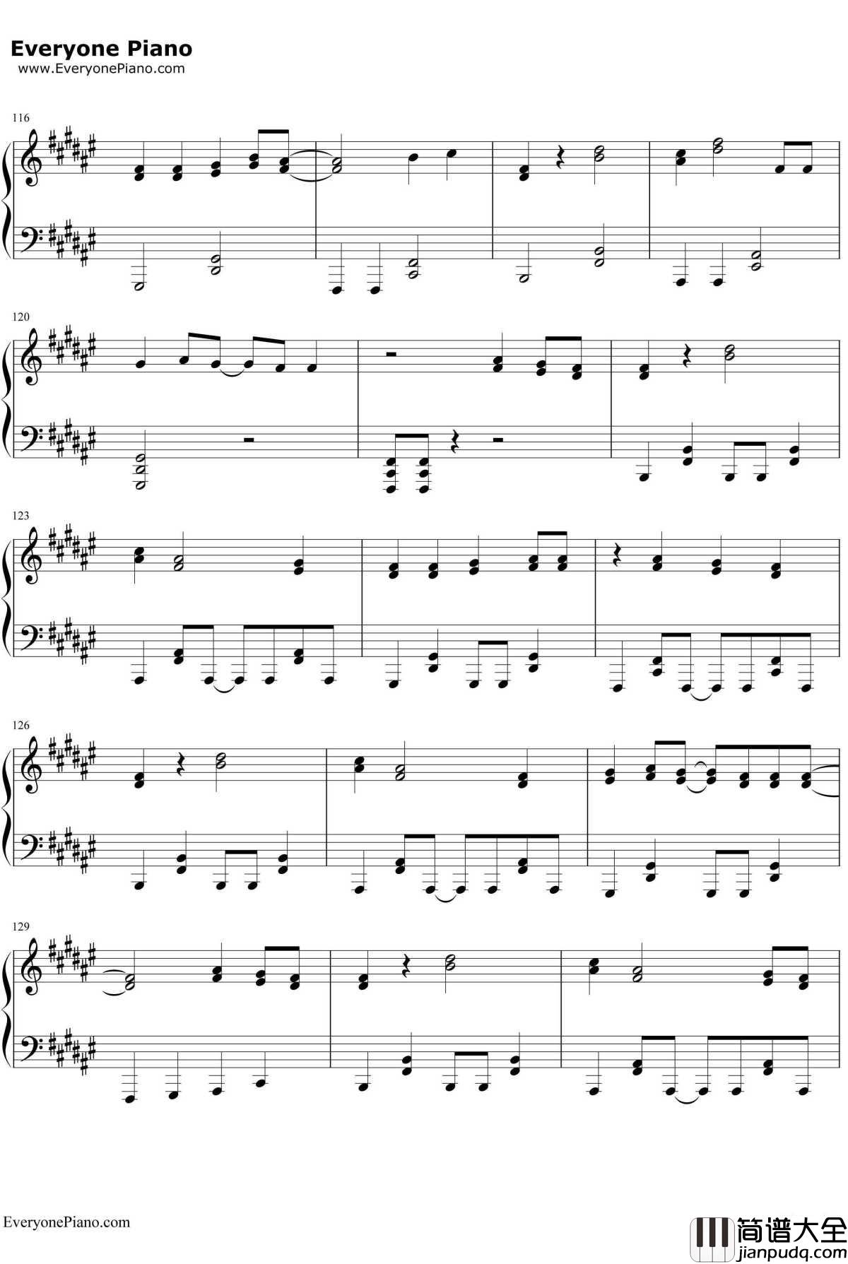 Calc.钢琴谱_初音ミク