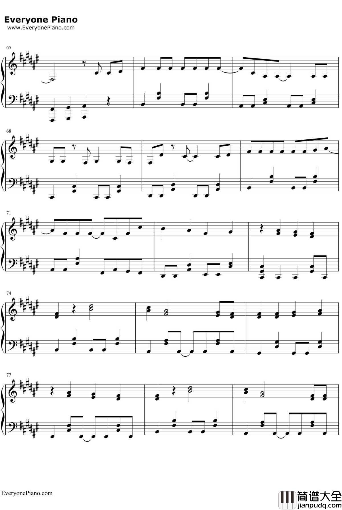 Calc.钢琴谱_初音ミク