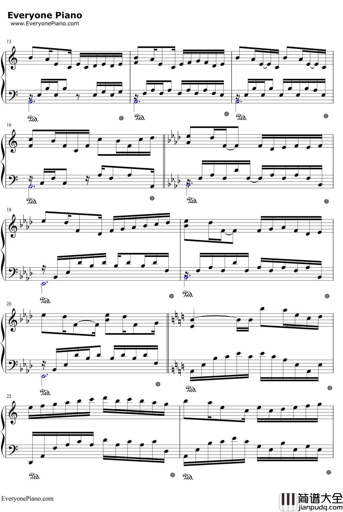 前声音钢琴谱_李闰珉_Yiruma