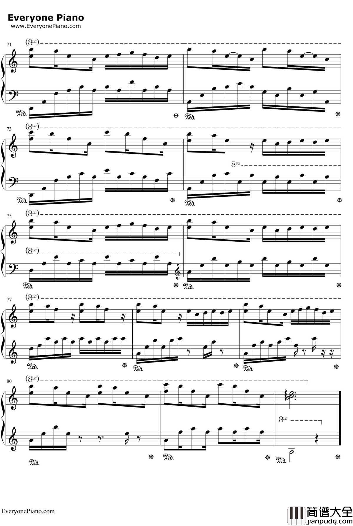 前声音钢琴谱_李闰珉_Yiruma