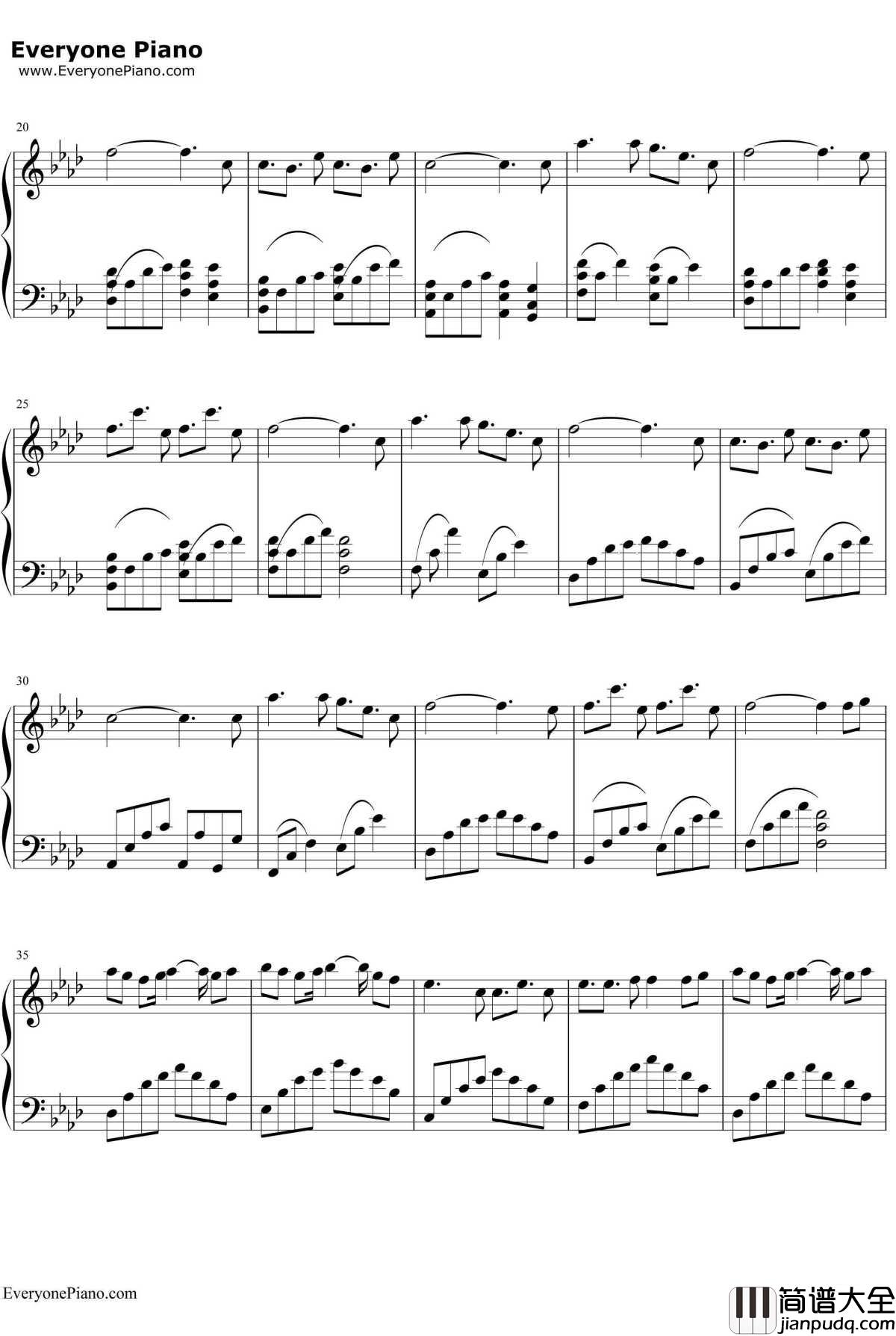 胧月钢琴谱_初音未来_流星p