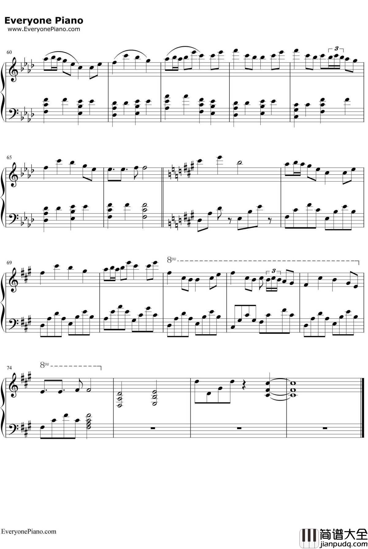 胧月钢琴谱_初音未来_流星p