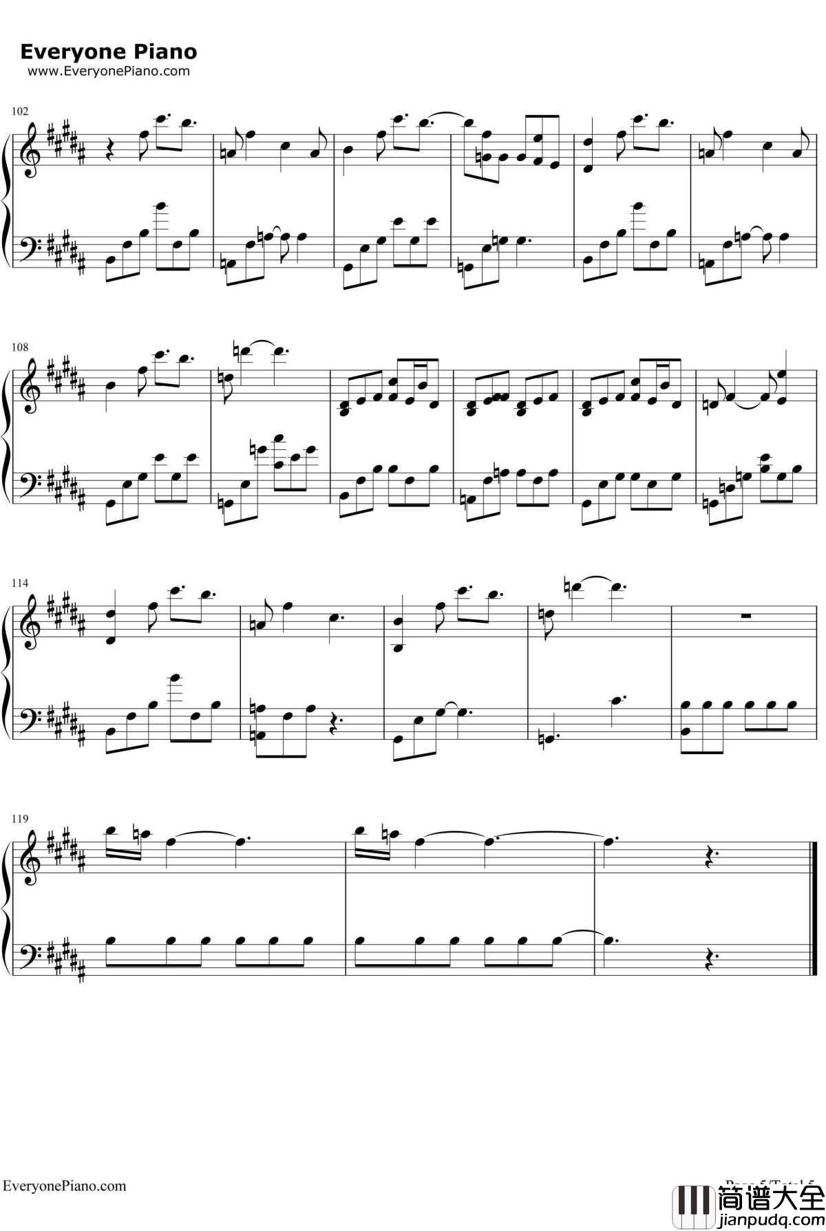 Let_Me_Go钢琴谱_AvrilLavigne