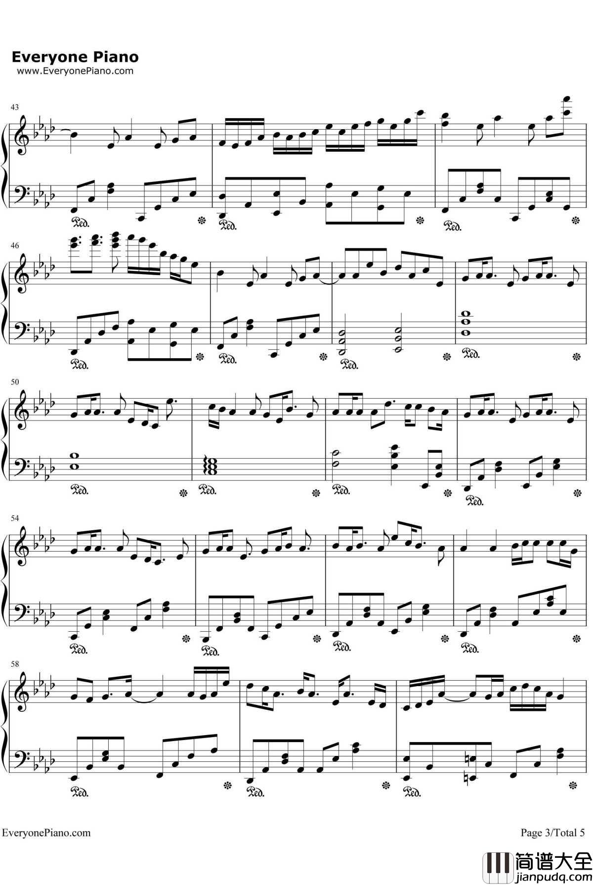 Glow钢琴谱_初音ミク