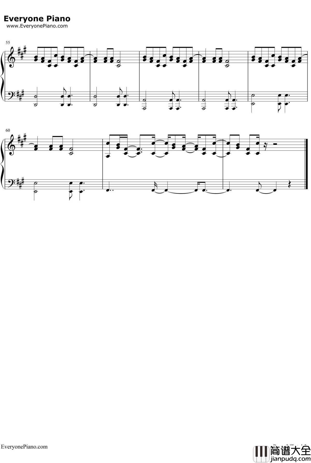 Immortals钢琴谱_FallOutBoy