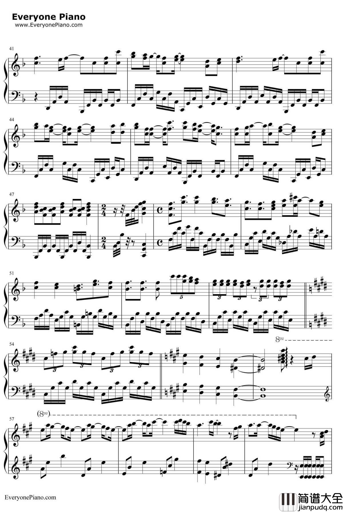 桜ノ雨钢琴谱_初音ミクmiku