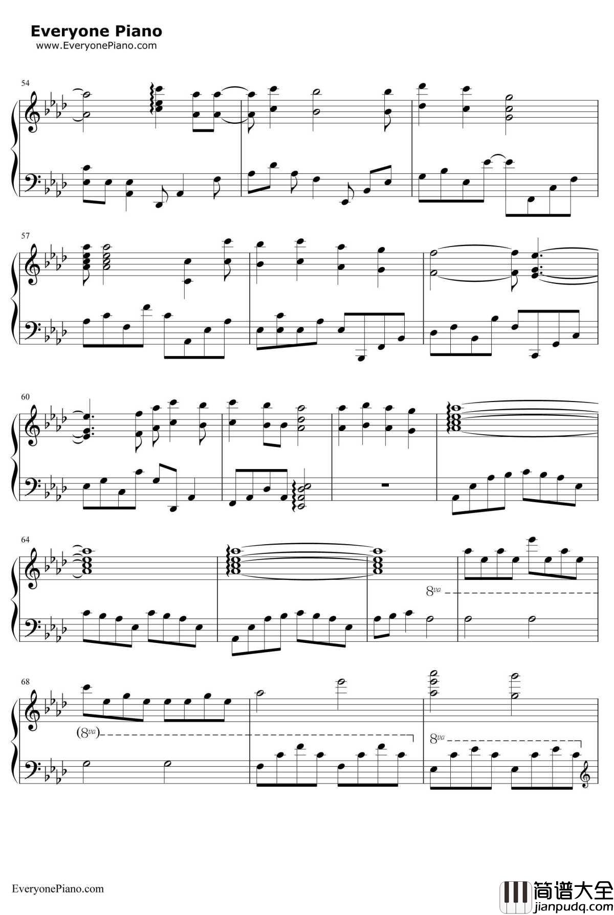 Elemental_World钢琴谱_ChouCho_政宗君的复仇ED