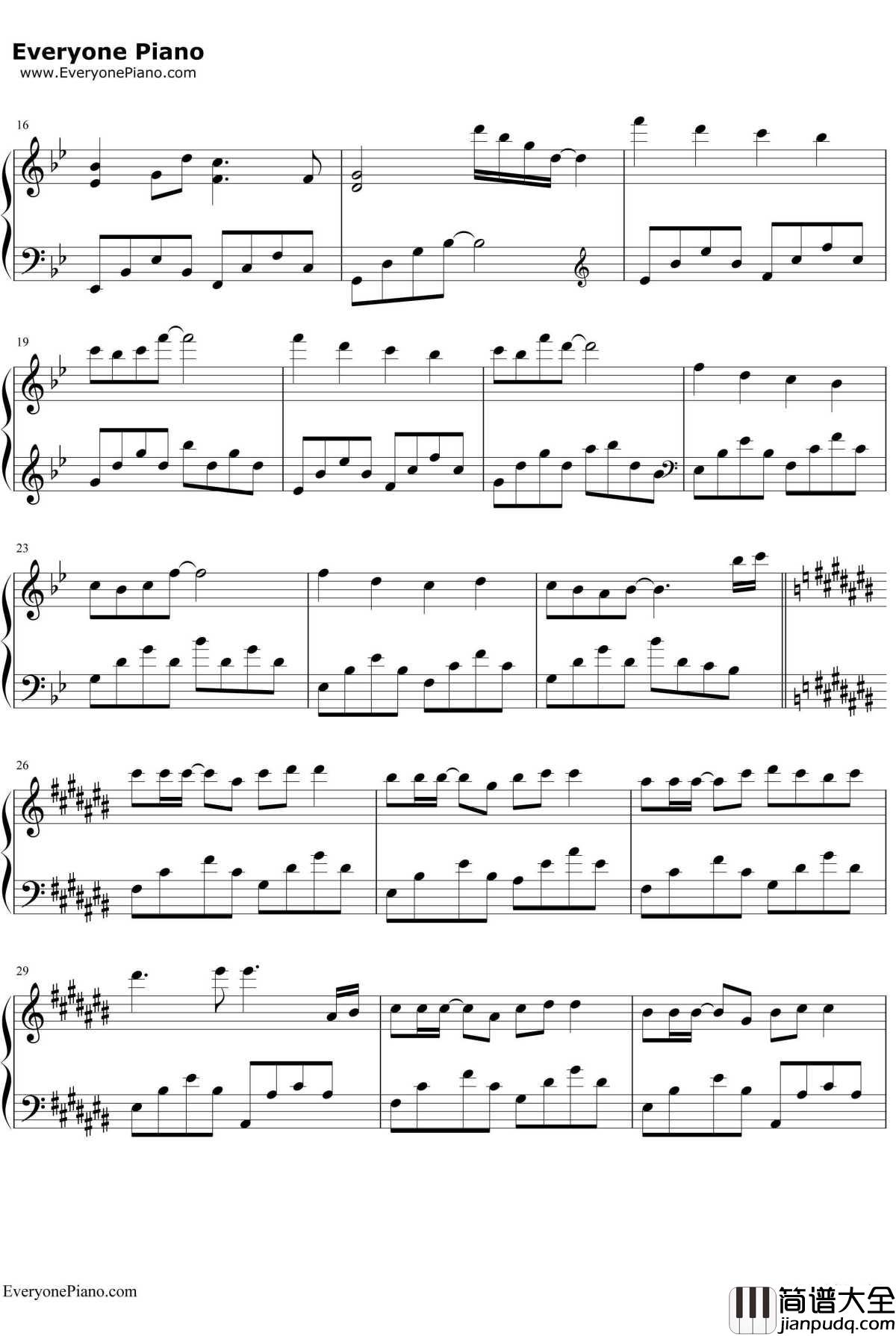 白石溪钢琴谱_洛天依乐正绫