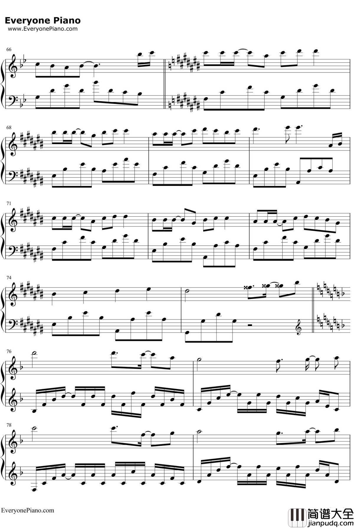 白石溪钢琴谱_洛天依乐正绫