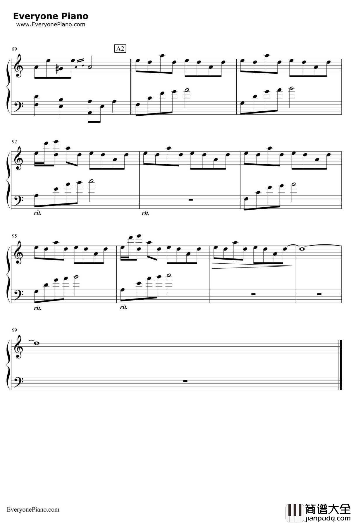 Flower_Dance钢琴谱_DJOKAWARI_花舞_C调简单版