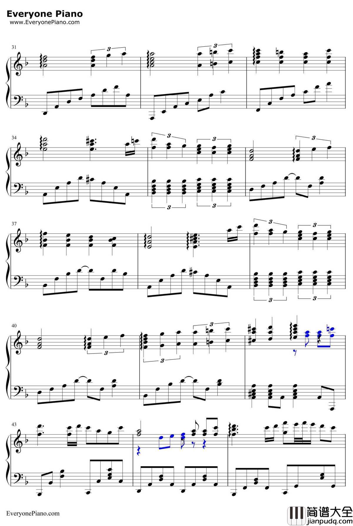 神々が恋した幻想郷钢琴谱_东方Project_众神眷恋的幻想乡_东方Project