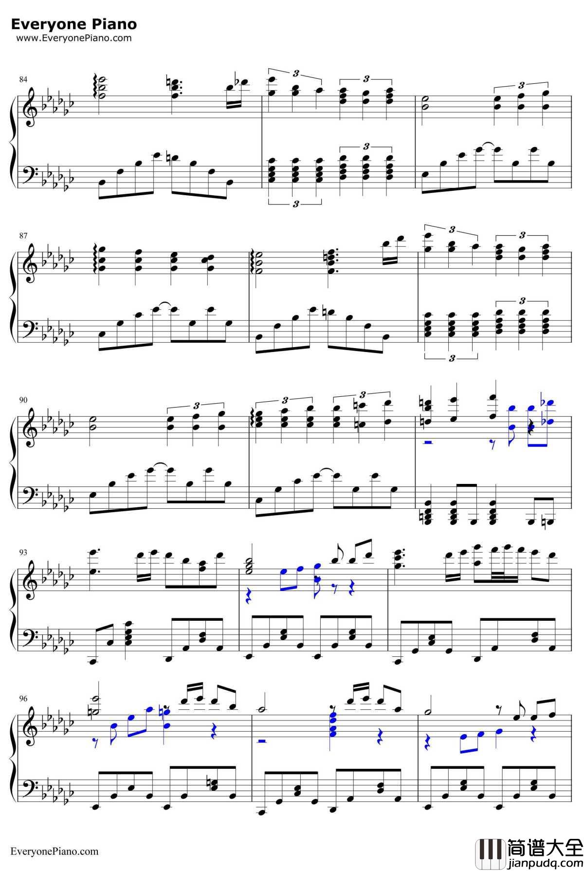 神々が恋した幻想郷钢琴谱_东方Project_众神眷恋的幻想乡_东方Project