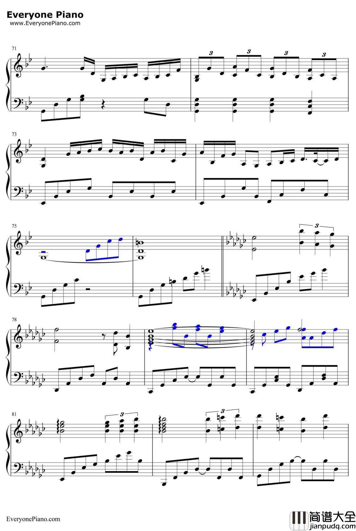 神々が恋した幻想郷钢琴谱_东方Project_众神眷恋的幻想乡_东方Project