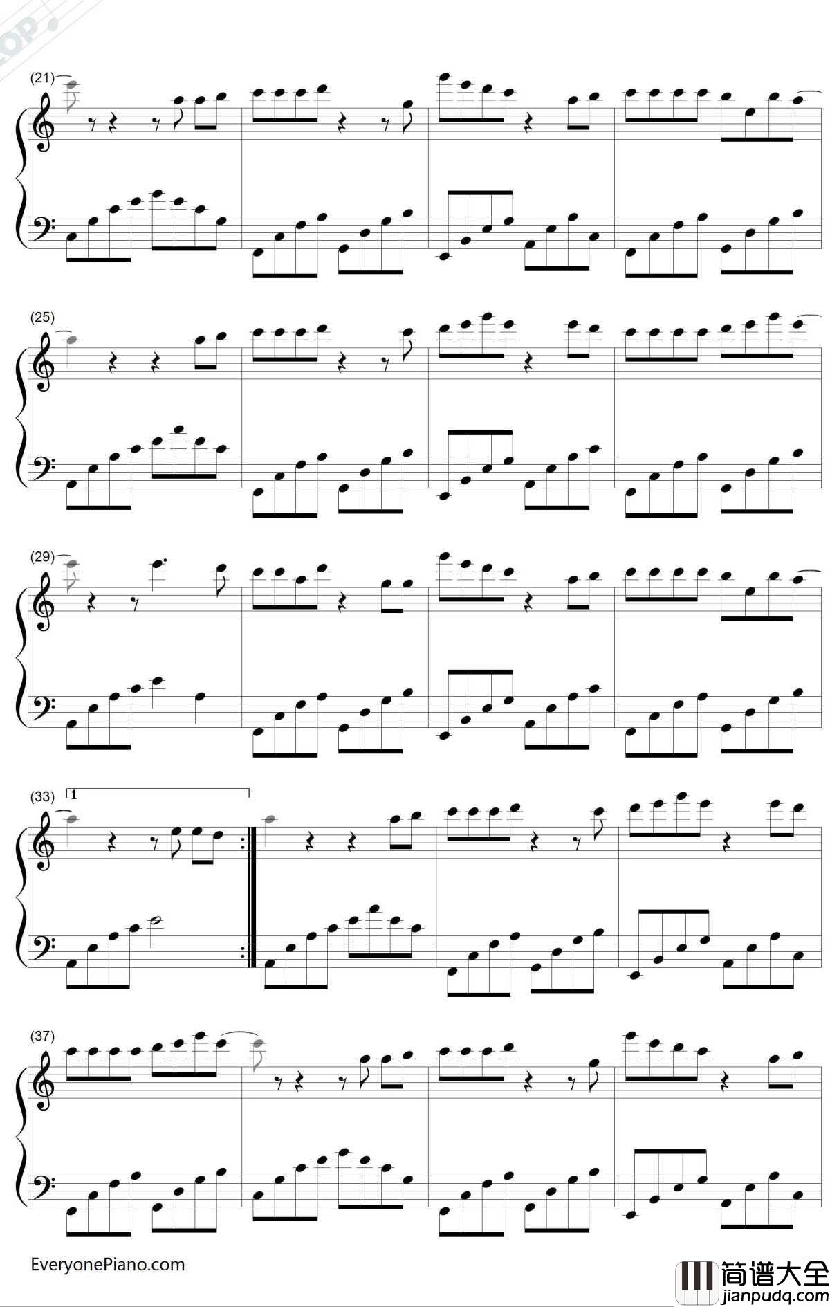 林中鸟钢琴谱_葛林