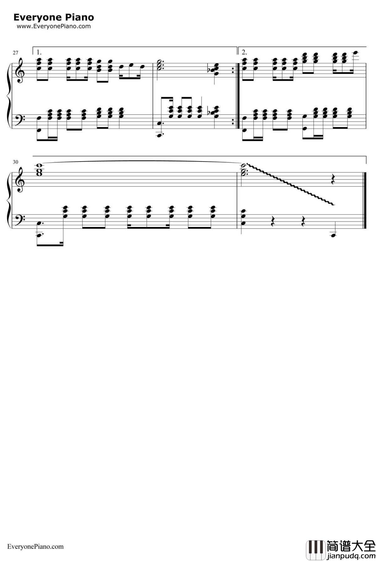 明天会更好钢琴谱_罗大佑_1985年