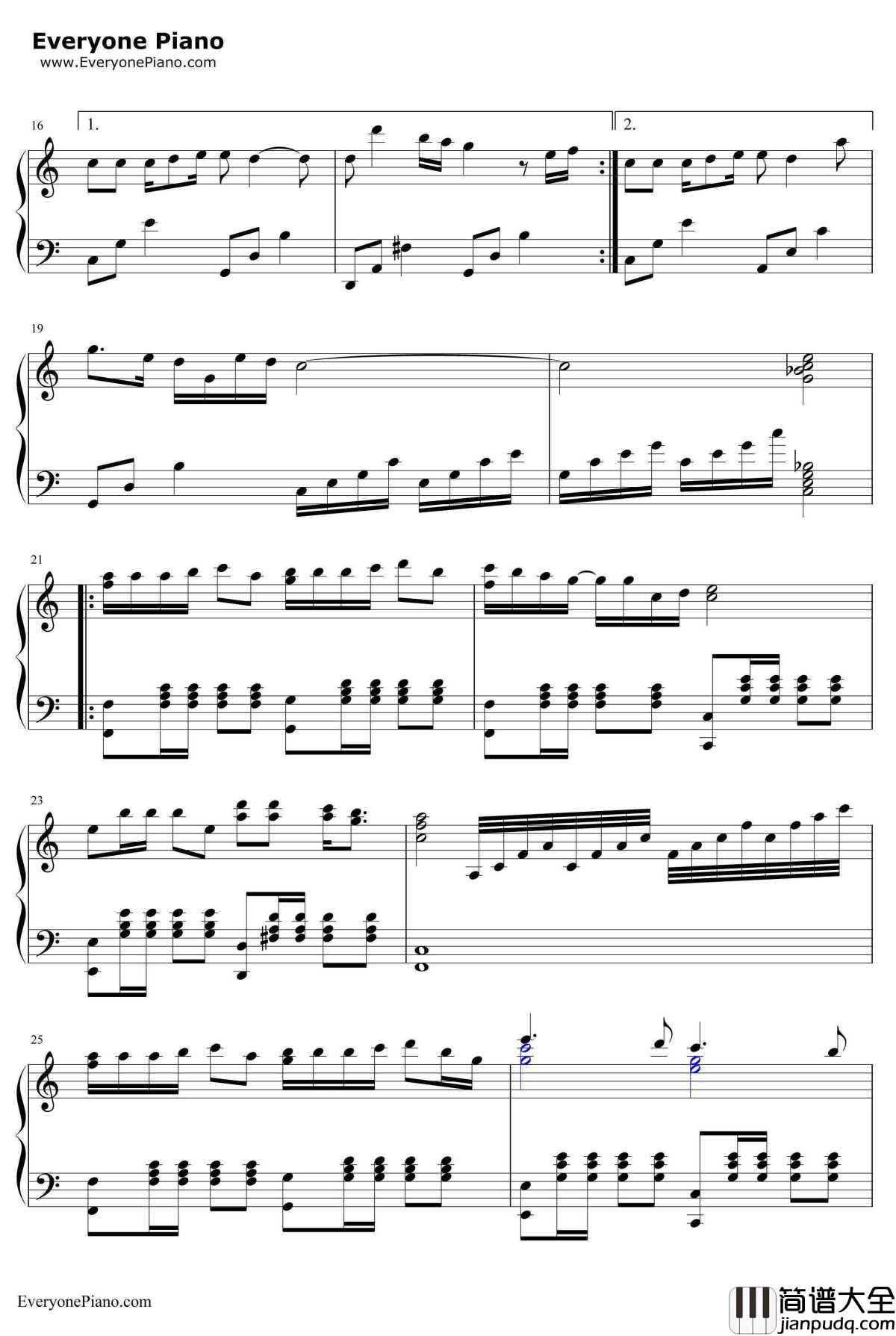 明天会更好钢琴谱_罗大佑_1985年