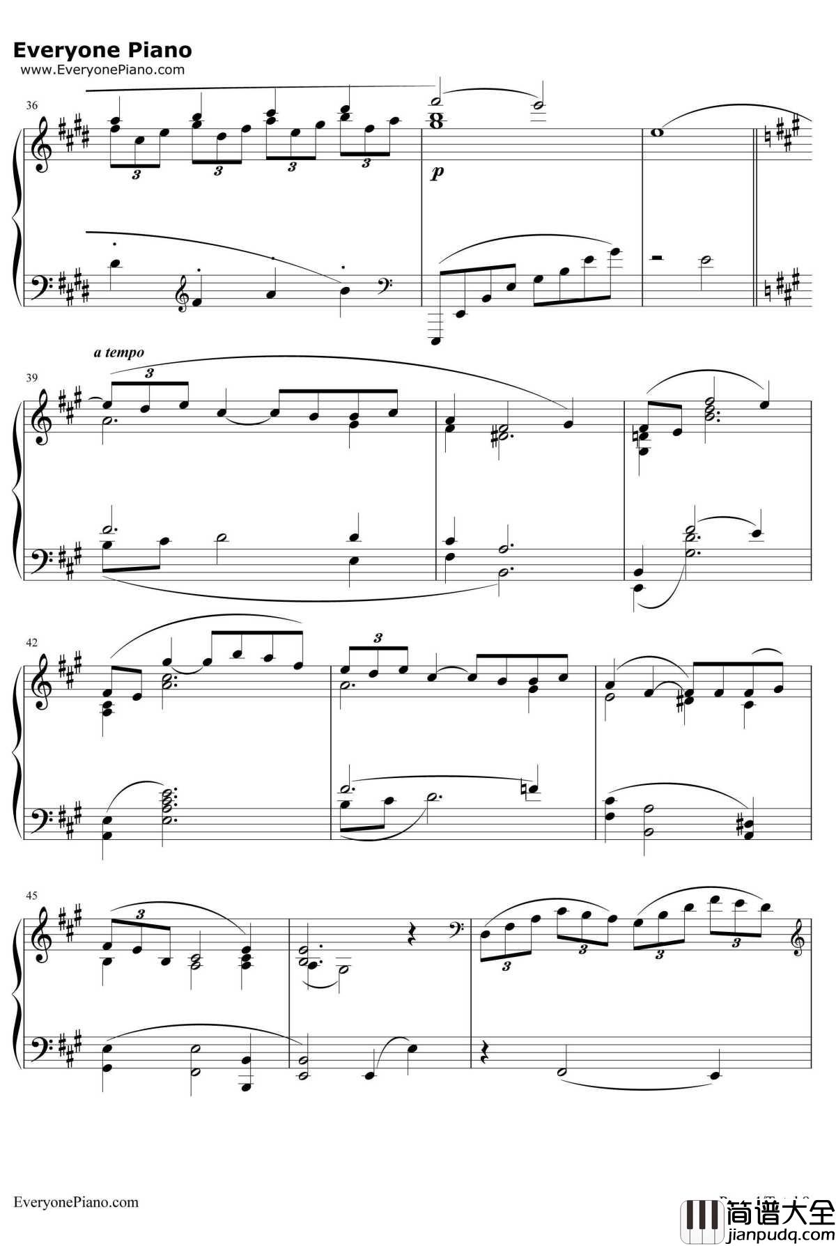 ArabesqueNo.1钢琴谱_ClaudeDebussy　