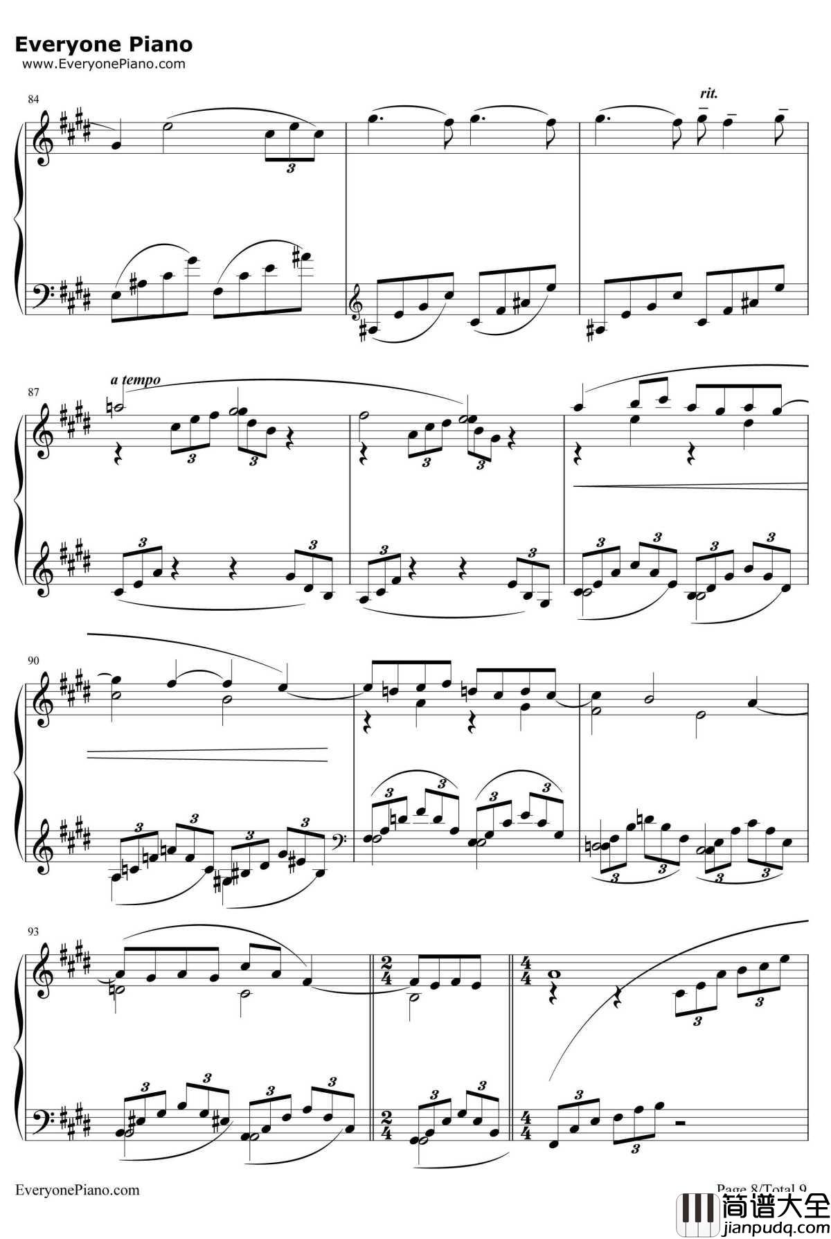 ArabesqueNo.1钢琴谱_ClaudeDebussy　