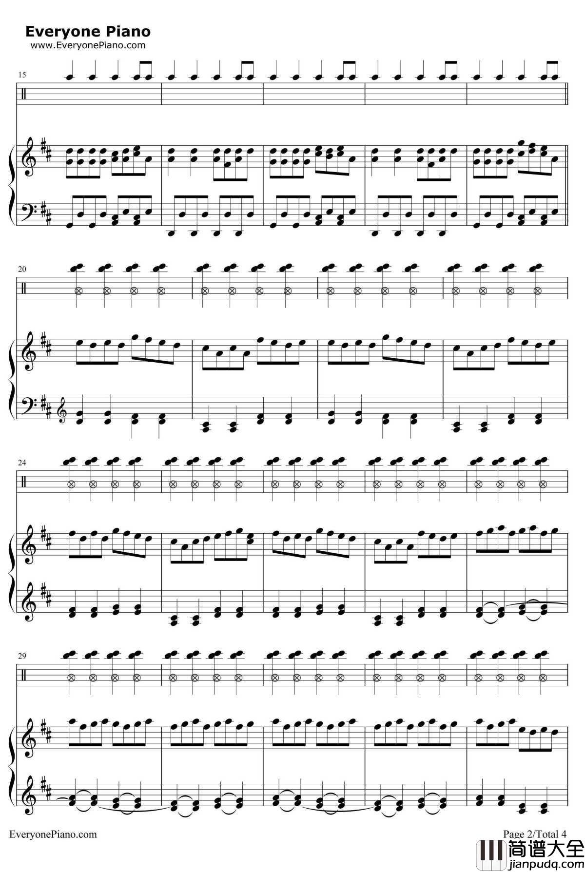 圆周率之歌钢琴谱_初音未来_初音未来三神曲之一