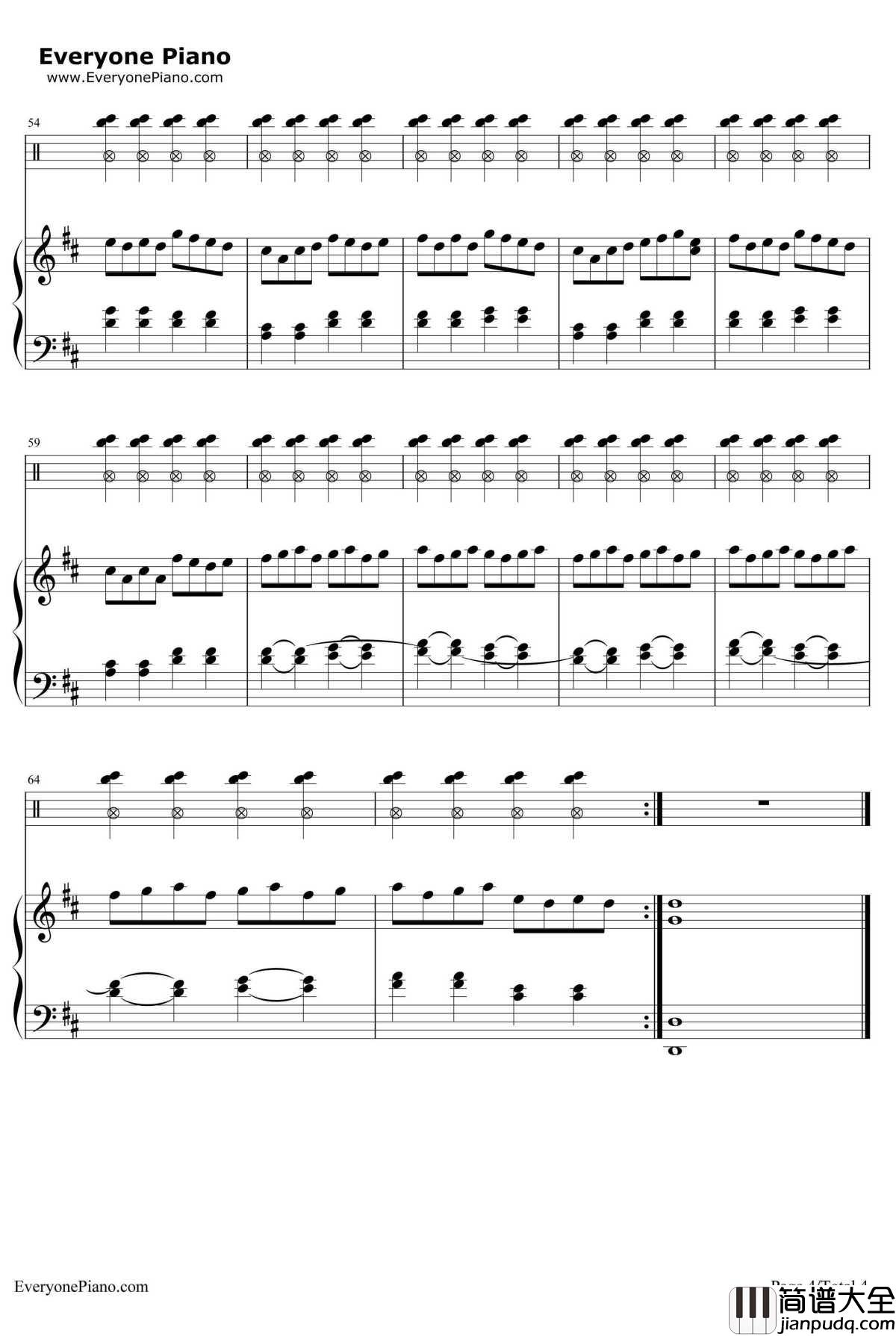 圆周率之歌钢琴谱_初音未来_初音未来三神曲之一