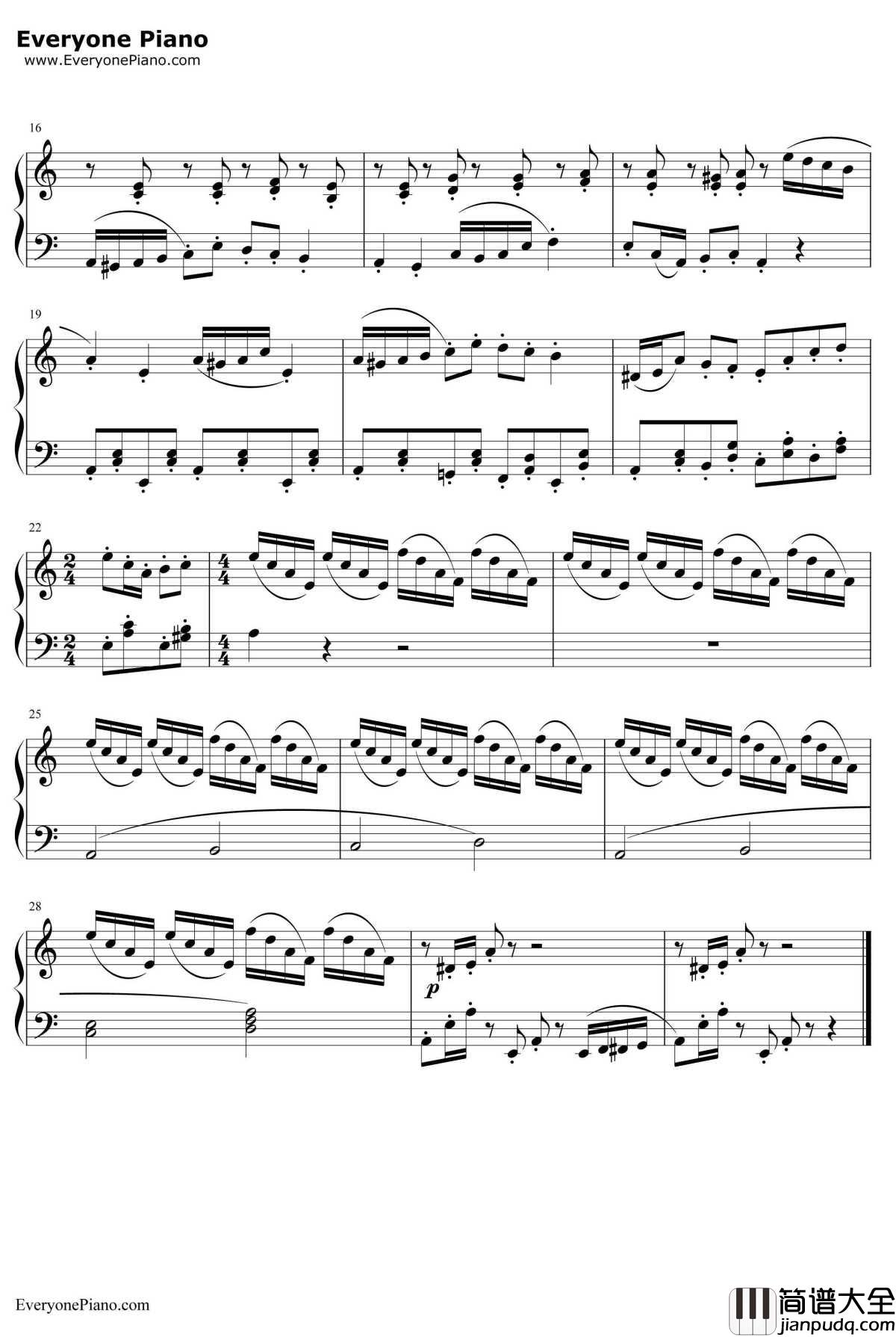 植物大战僵尸草地关卡背景音乐钢琴谱_LauraShigihara_植物大战僵尸草地关卡背景音乐