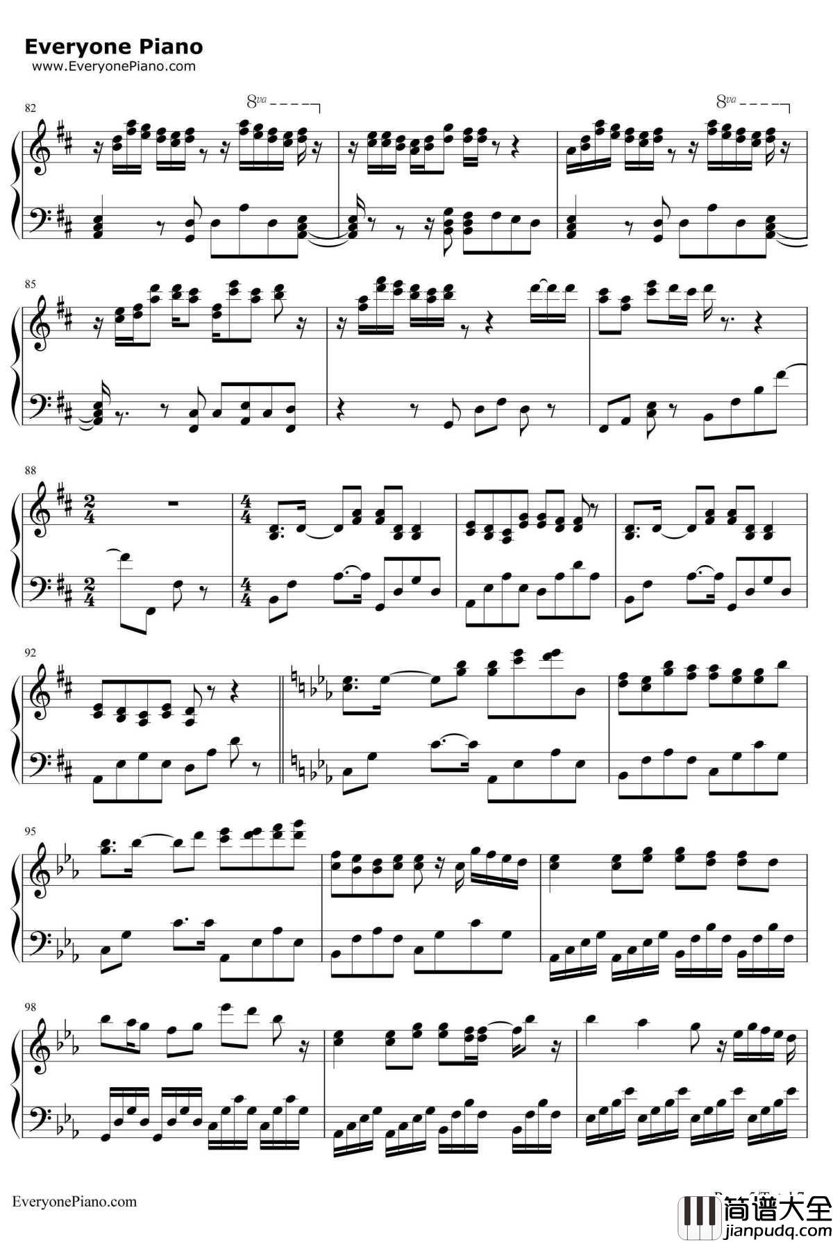 夕日坂钢琴谱_初音未来初音ミク